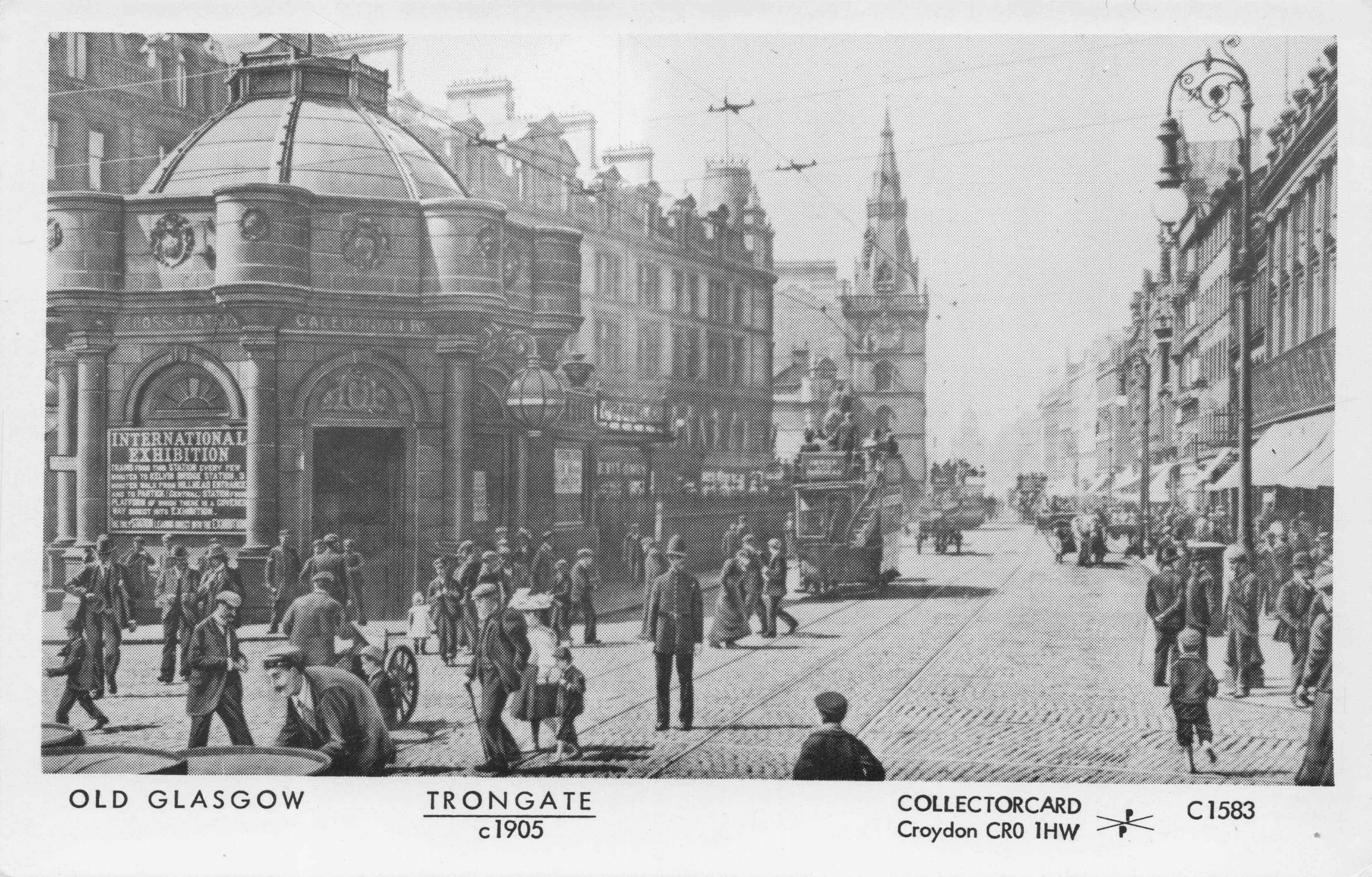Trongate Old Scottish International Exhibition Advertising Board Photo Postcard