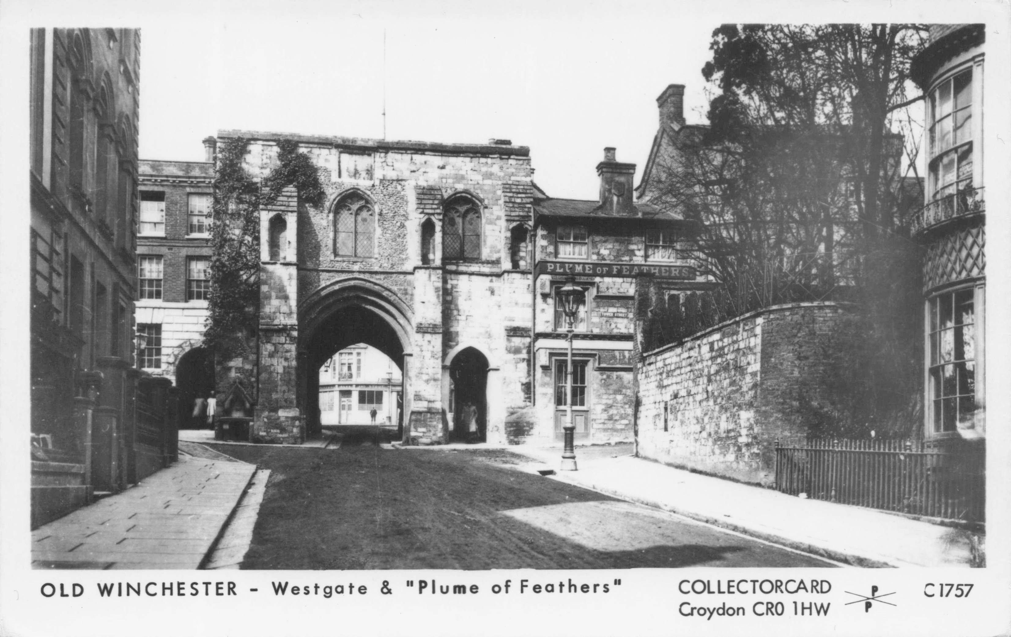Plume Of Feathers Westgate in Old Winchester Hampshire Photo Postcard