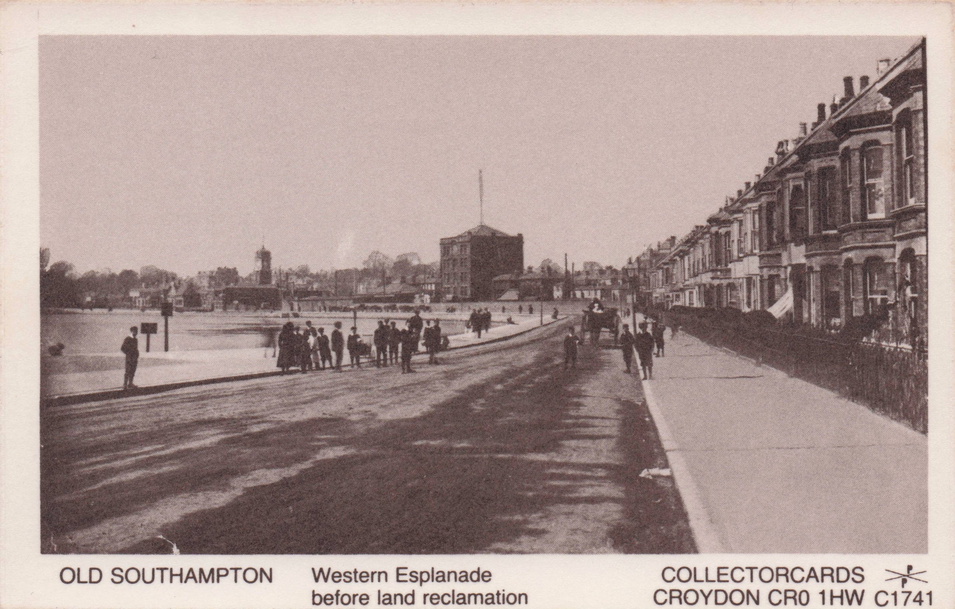 Old Southampton Western Esplanade Before Reclamation Photo Postcard