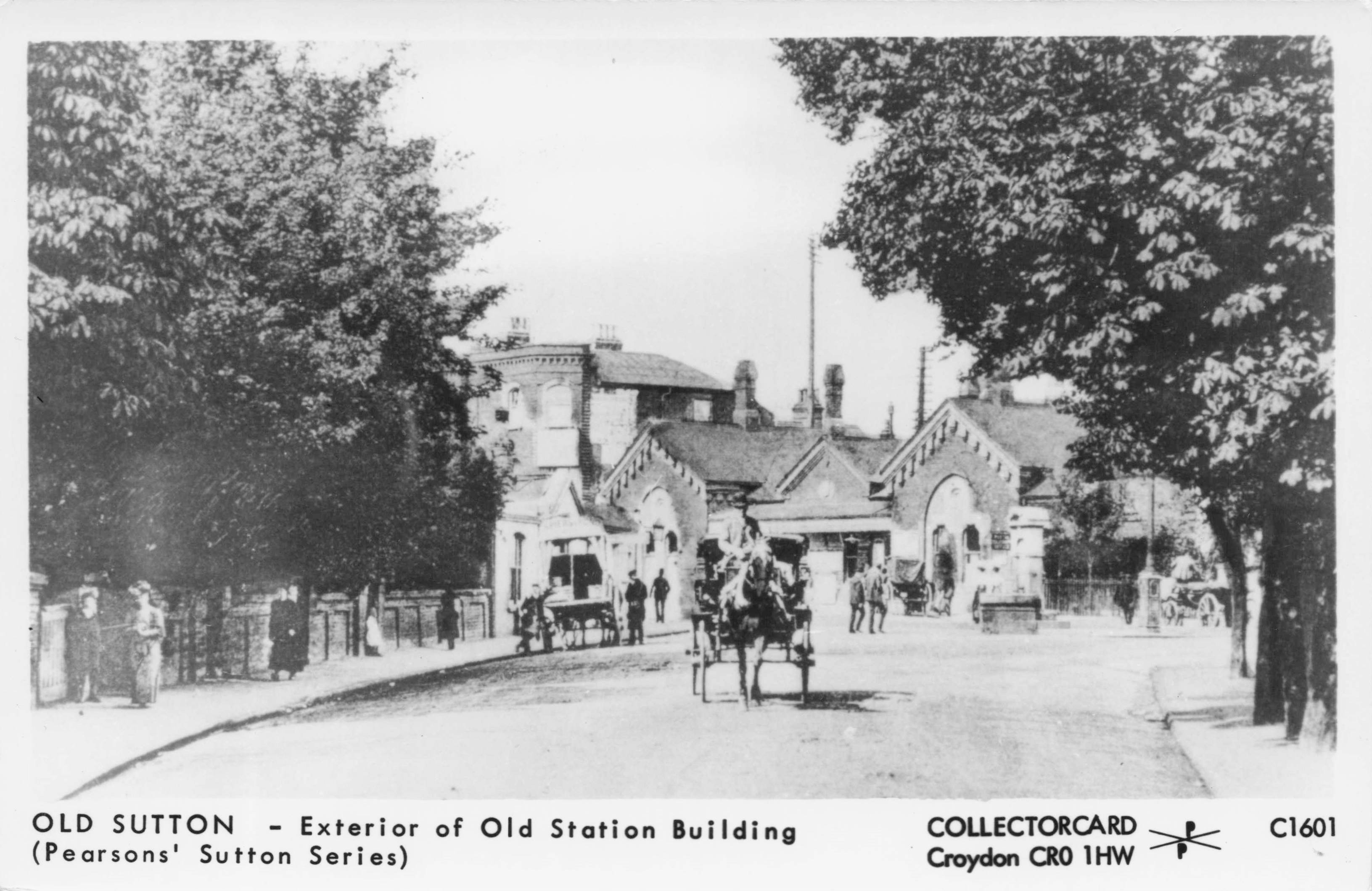 Old Sutton Railway Station Train Entrance Surrey Photo Postcard