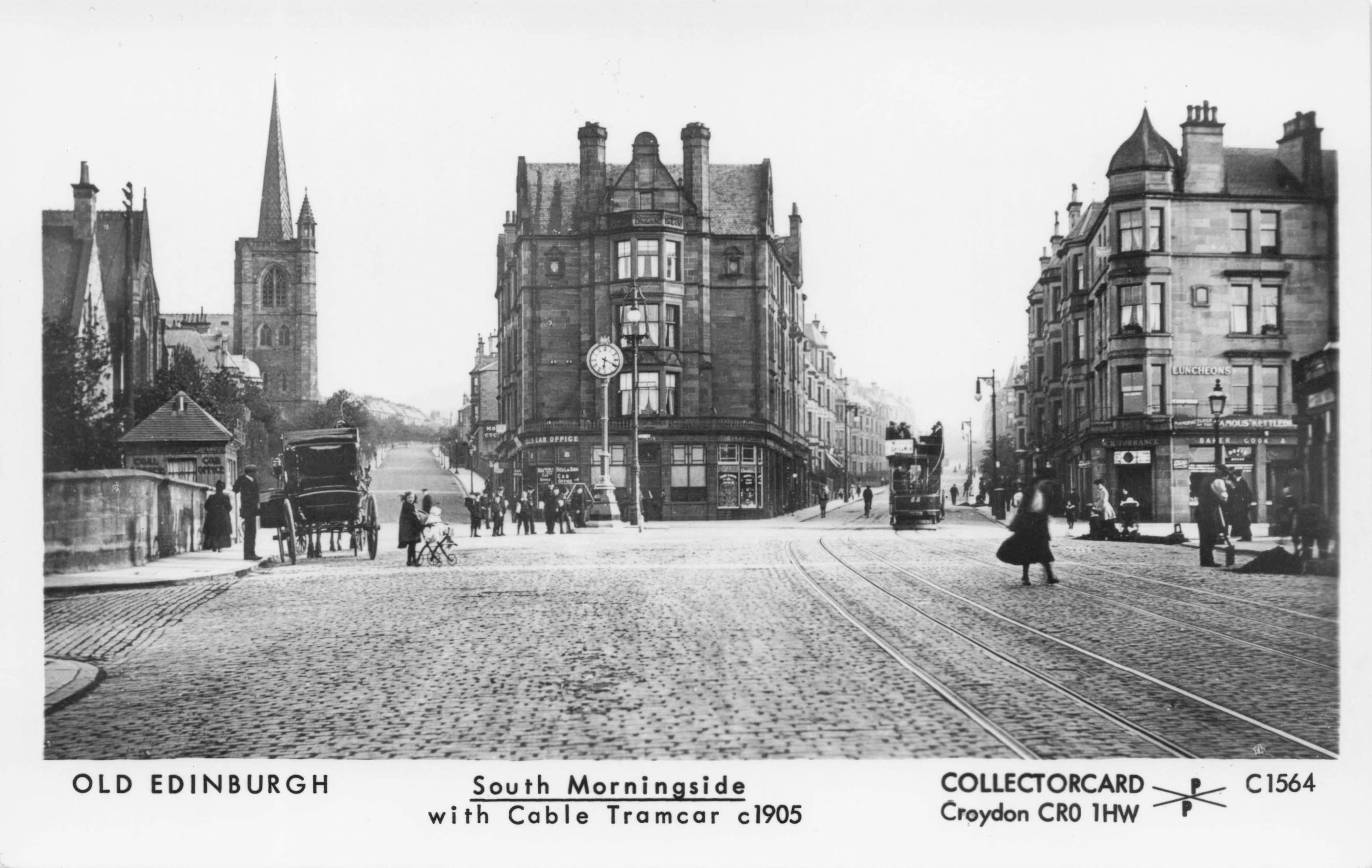 South Morningside Old Trams Edinburgh Scotland Photo Postcard