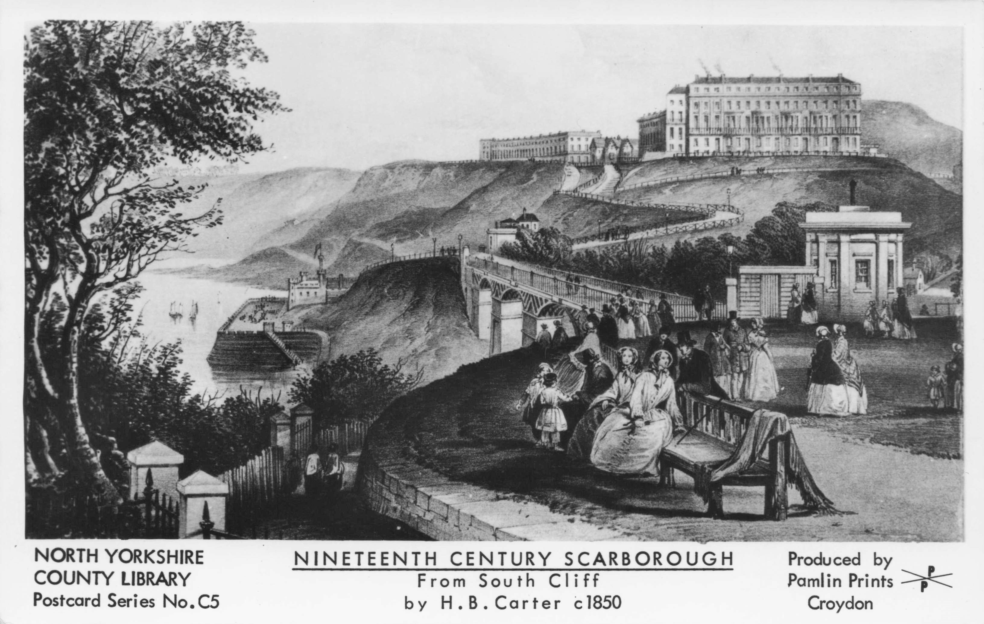 Victorian Scarborough By Old South Cliff Yorkshire Photo Postcard