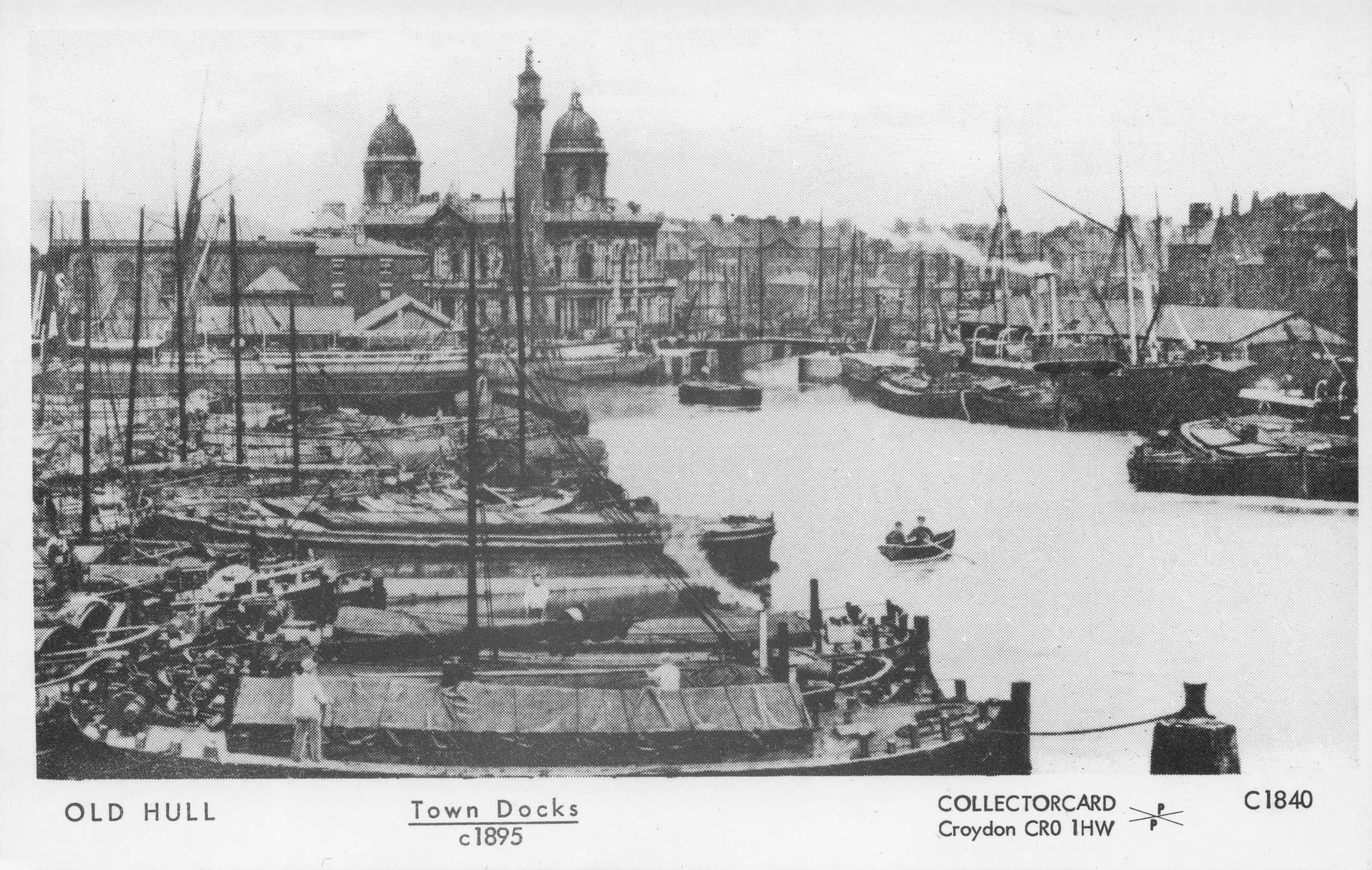 Old Hull Victorian Boats Docks Harbour Yorkshire Ships Photo Postcard