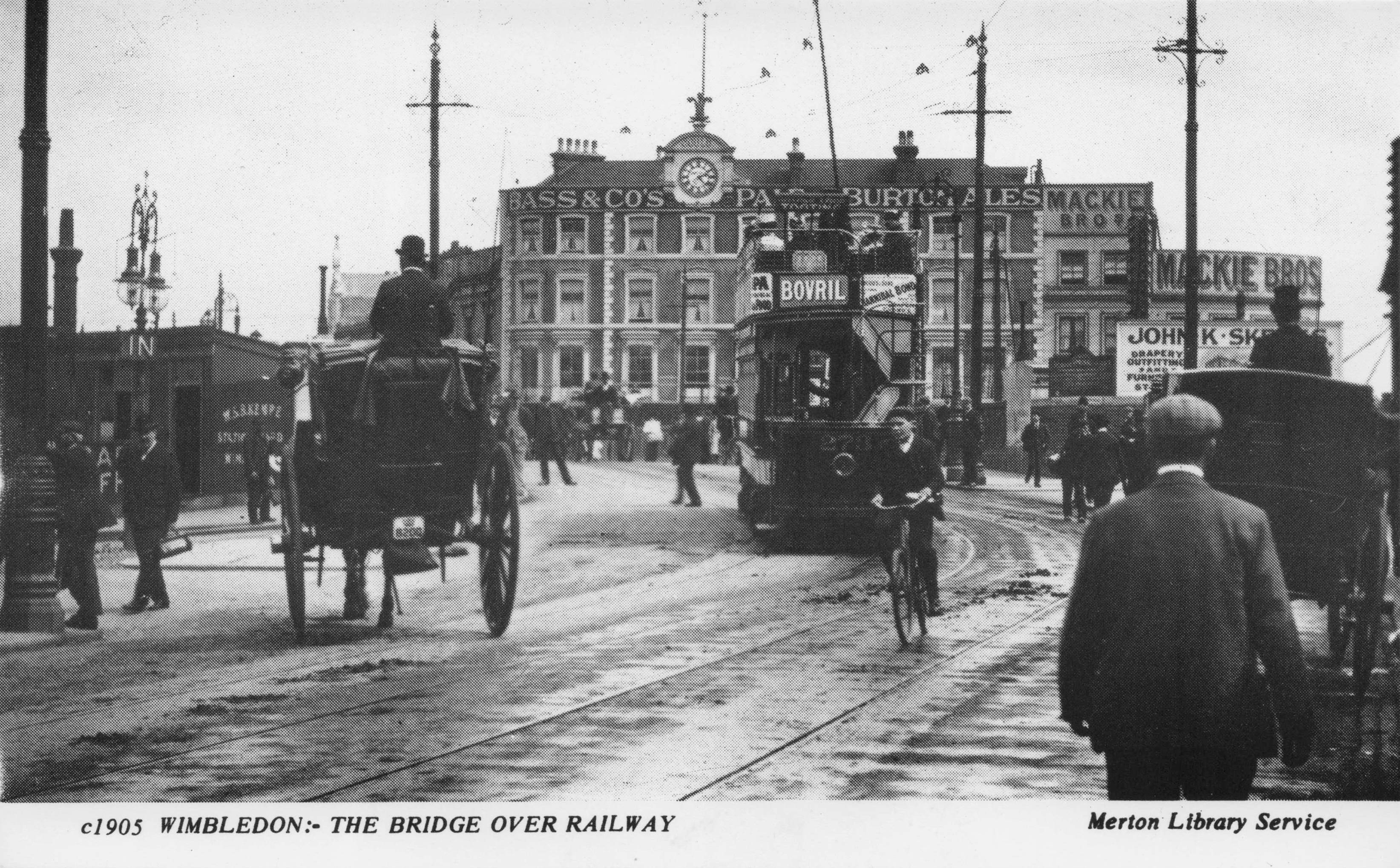 Wimbledon Bridge Over Railway London Transport Photo Postcard