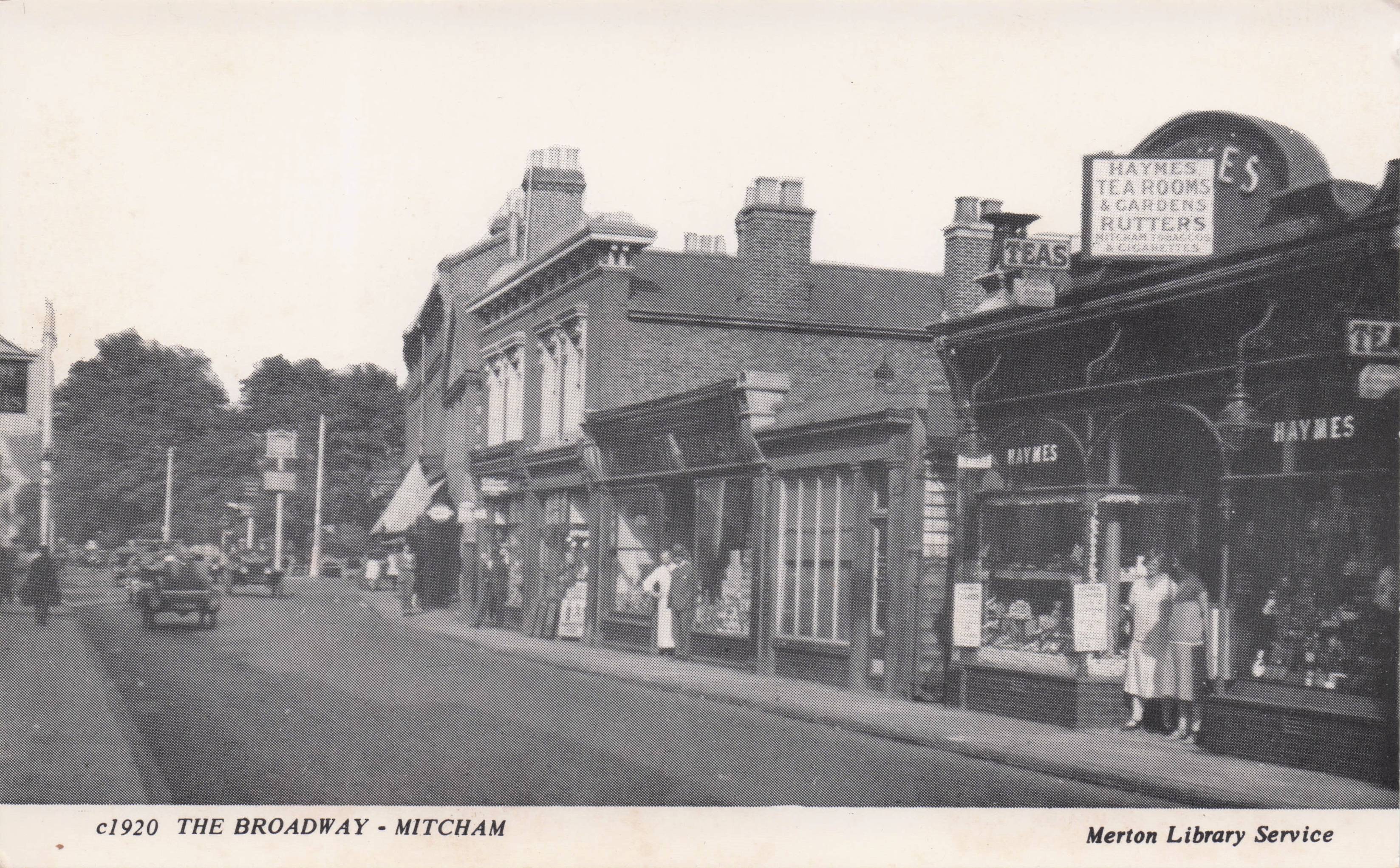 The Broadway Mitcham Surrey Shops Tea Rooms Photo Postcard