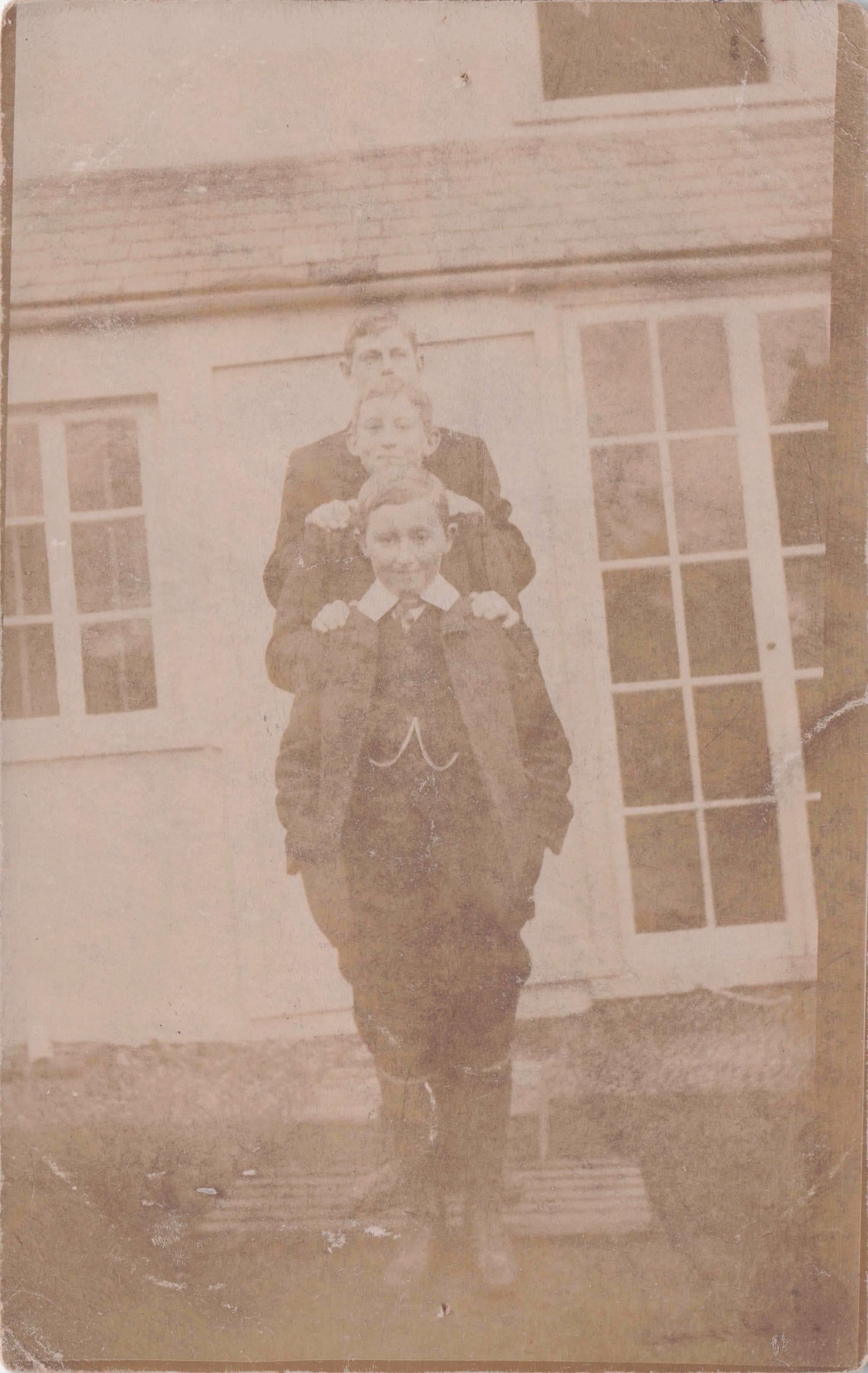 Taunton Somerset Piggy Back Style Antique Photo Postcard