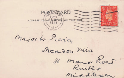 PSG O'Donnell BBC Military WW2 Radio 1941 Presenter Hand Signed Postcard