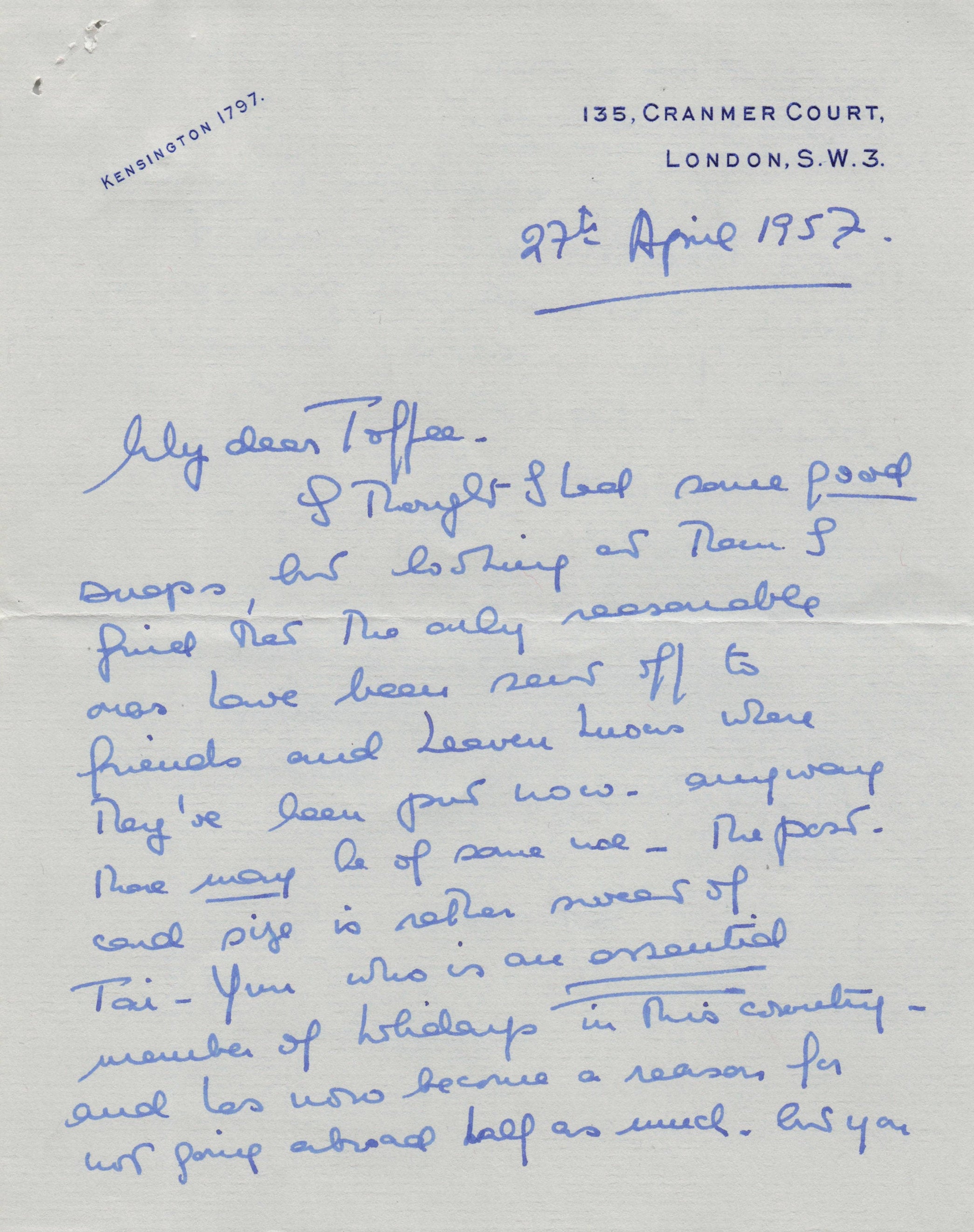 Catherine Boyle Eurovision Song Contest 1957 TV Times Hand Signed Letter