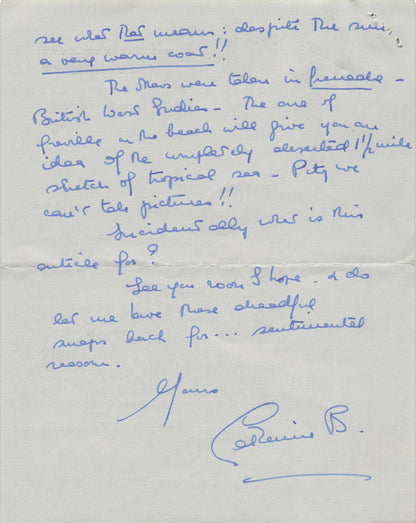 Catherine Boyle Eurovision Song Contest 1957 TV Times Hand Signed Letter