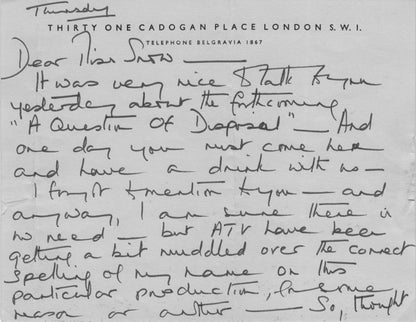 Shelagh Fraser Star Wars Vintage Hand Written Signed Headed Paper Letter