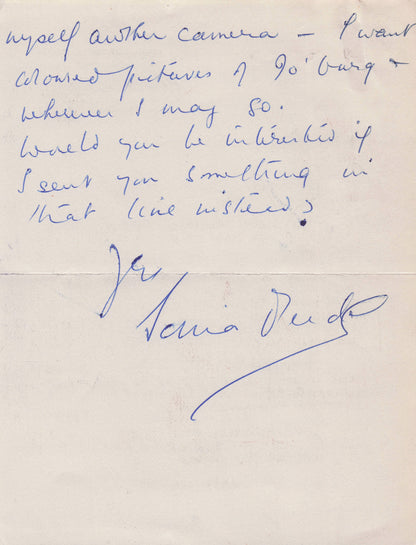 Sonia Dresdel Fallen Idol Pallisers Oscar Wilde Hand Signed Headed Paper Letter