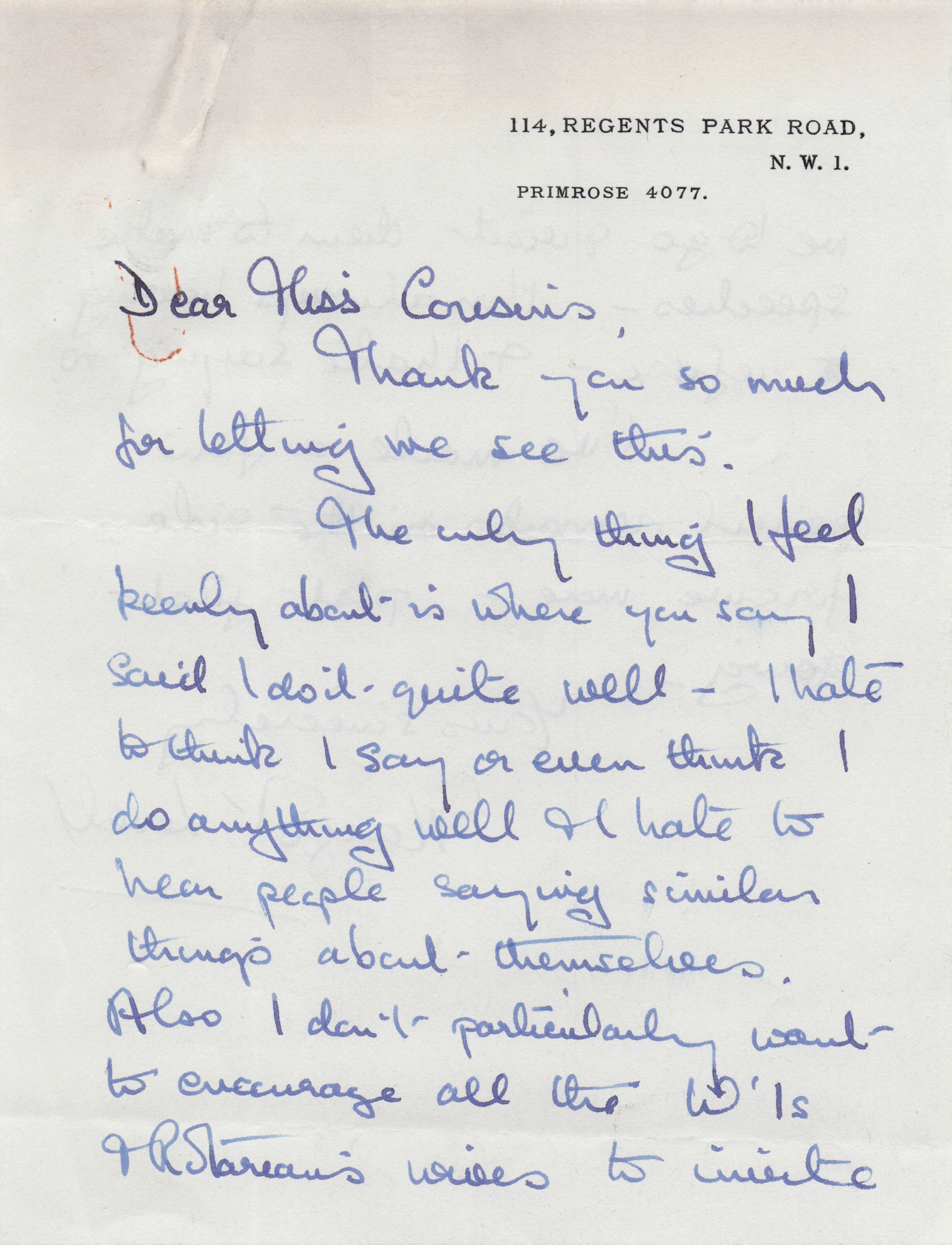 Margot Lovell 1950s BBC 1953 Royal Coronation Presenter Hand Signed Letter