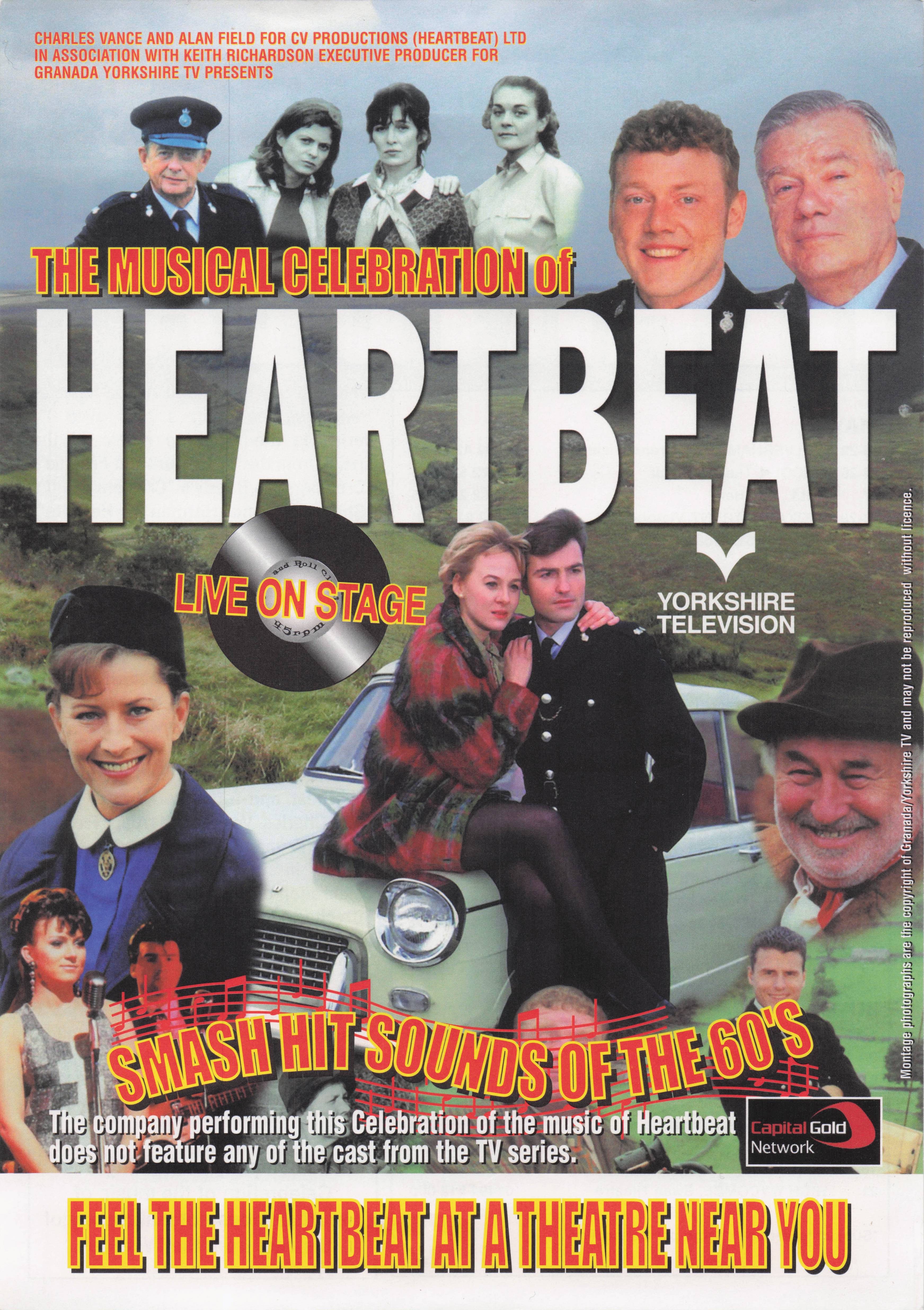 Heartbeat Live On Stage Theatre TV Show RARE Flyer