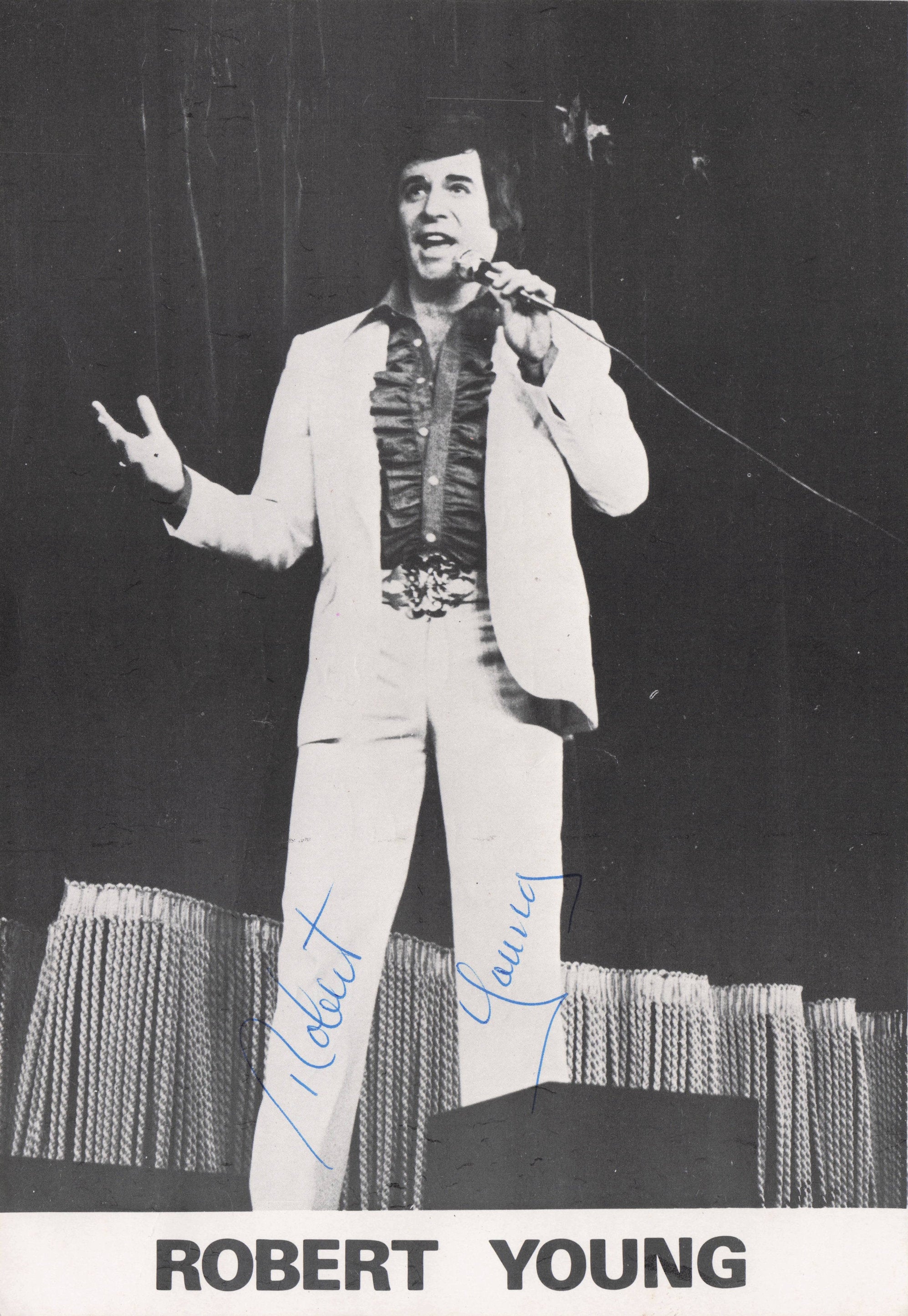 Robert Young Pop Tenor Singer Signed Photo & Hand Written Fan Club Letter