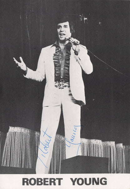 Robert Young Pop Tenor Singer Signed Photo & Hand Written Fan Club Letter