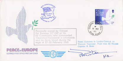 Pat Porteous WW2 Victoria Cross Dieppe Raid Military LTD TO 50 Hand Signed FDC