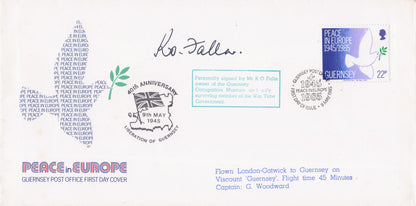 Francis Falla WW2 Fighter Guernsey Museum Owner Hand Signed LTD TO 50 FDC