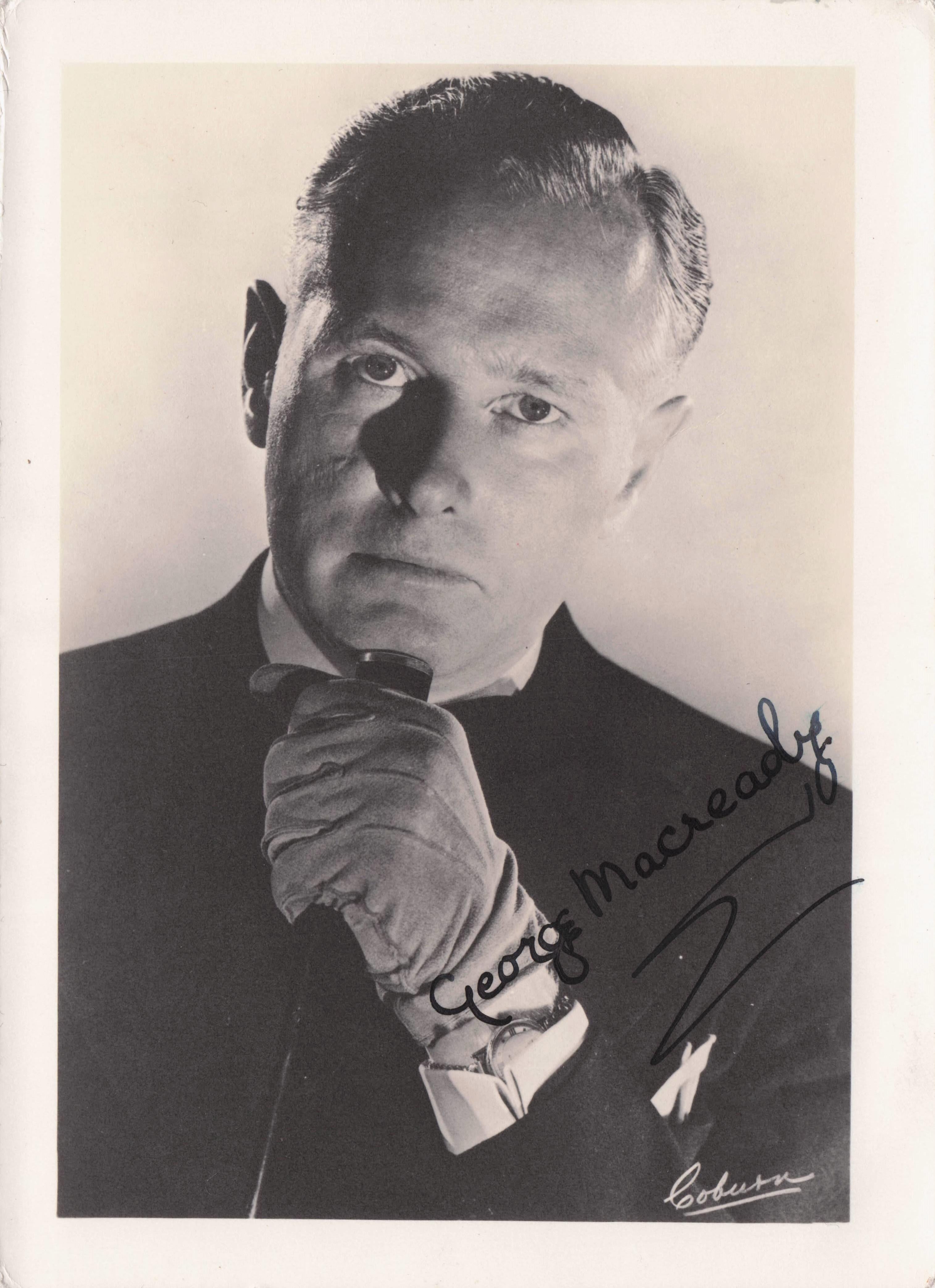 George Macready Peyton Place Antique Large Signed Photo