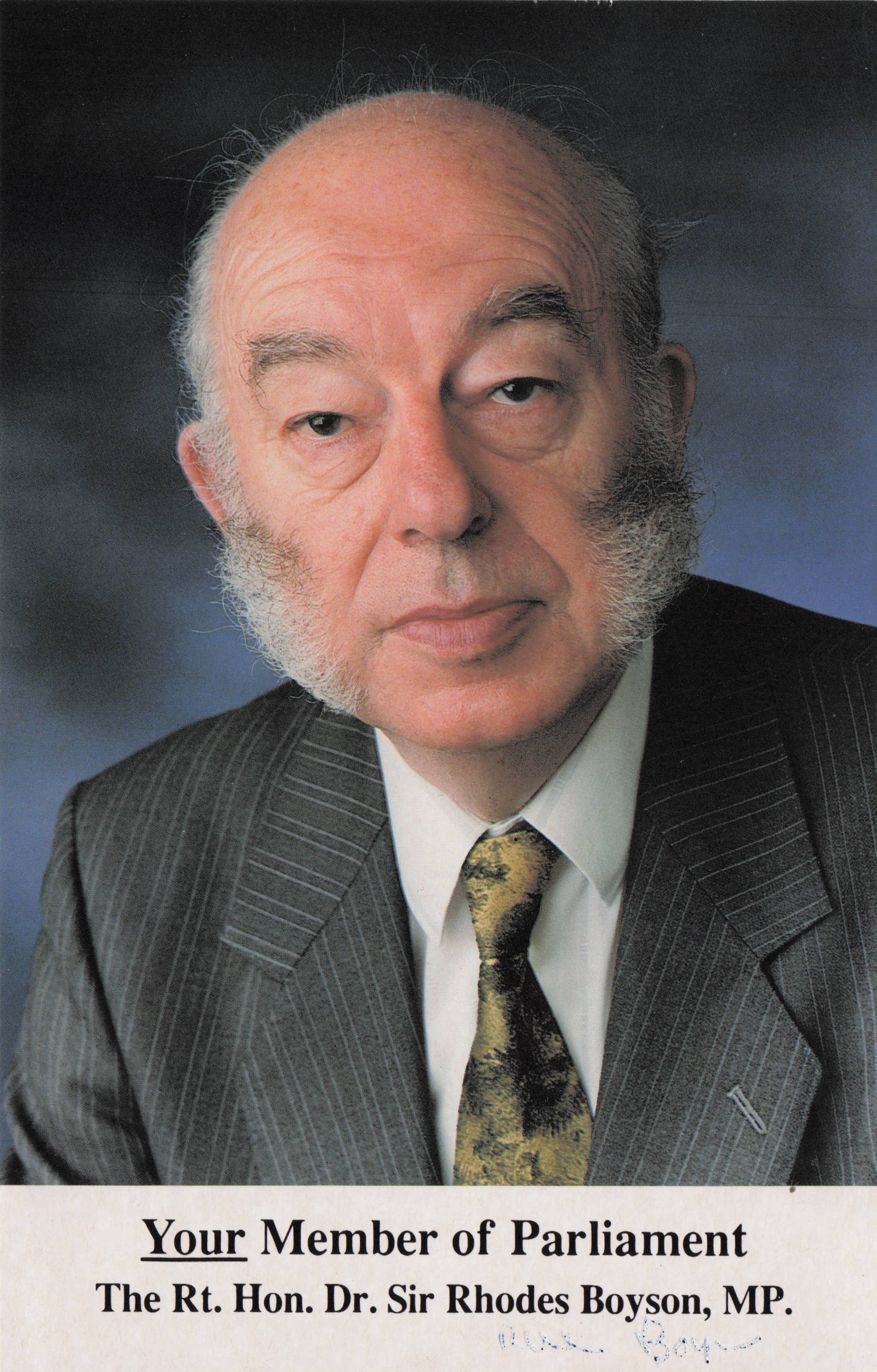 Rhodes Boyson Vintage Conservative MP Book Author Hand Signed Photo