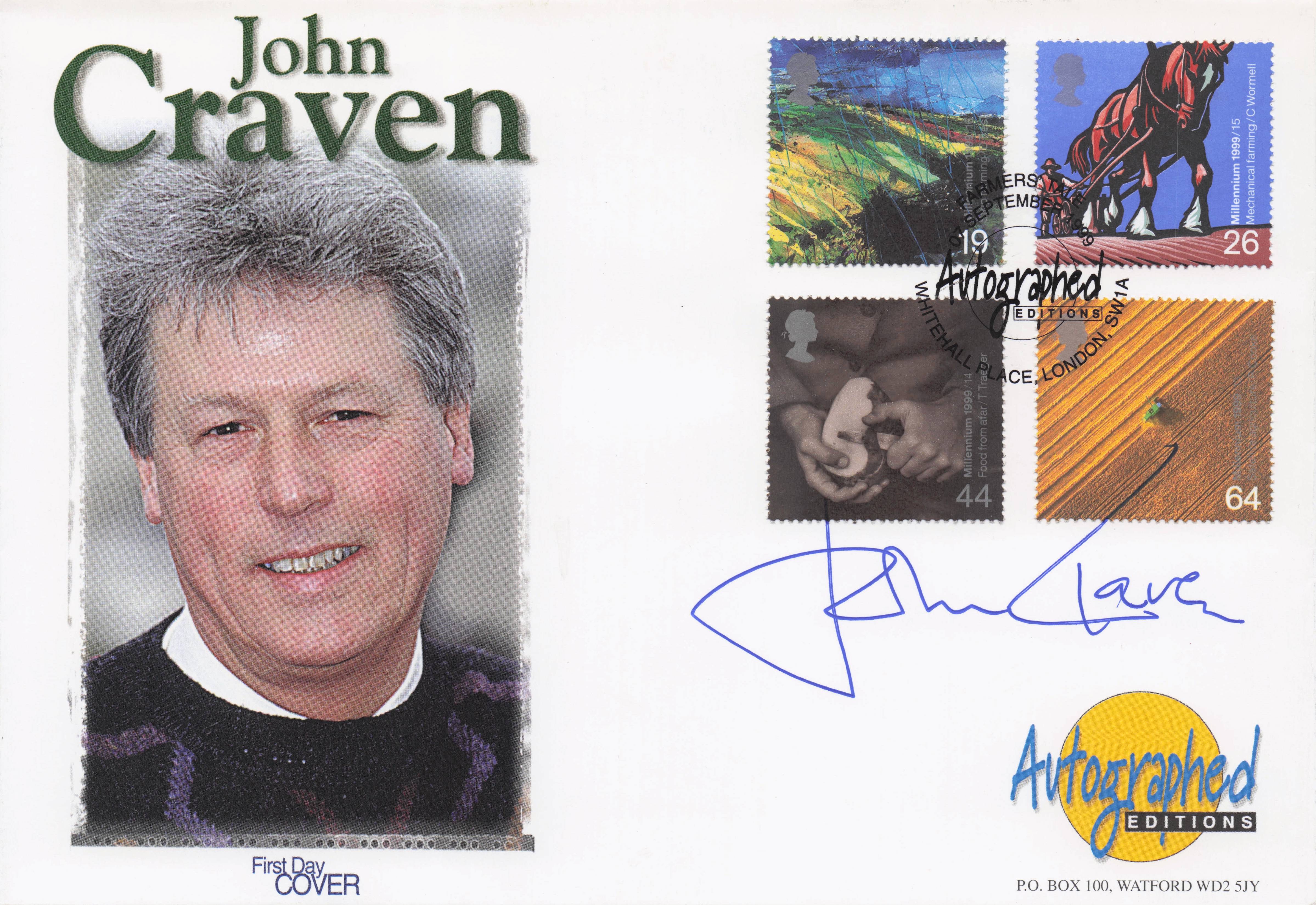 John Craven Newsround Childrens BBC Newsreader Official Hand Signed FDC
