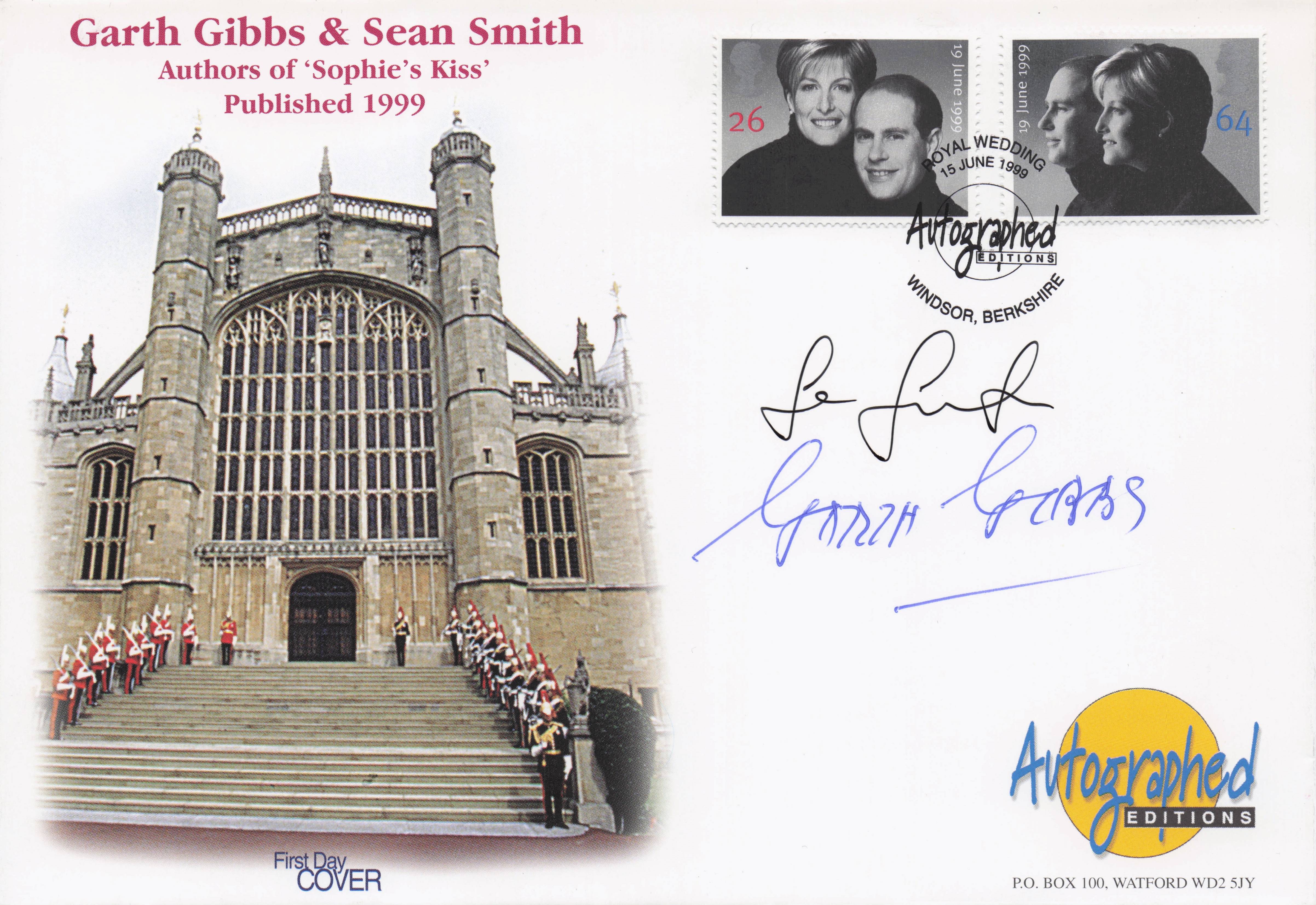 Garth Gibbs & Sean Smith Sophie's Kiss Book Author Hand Signed FDC