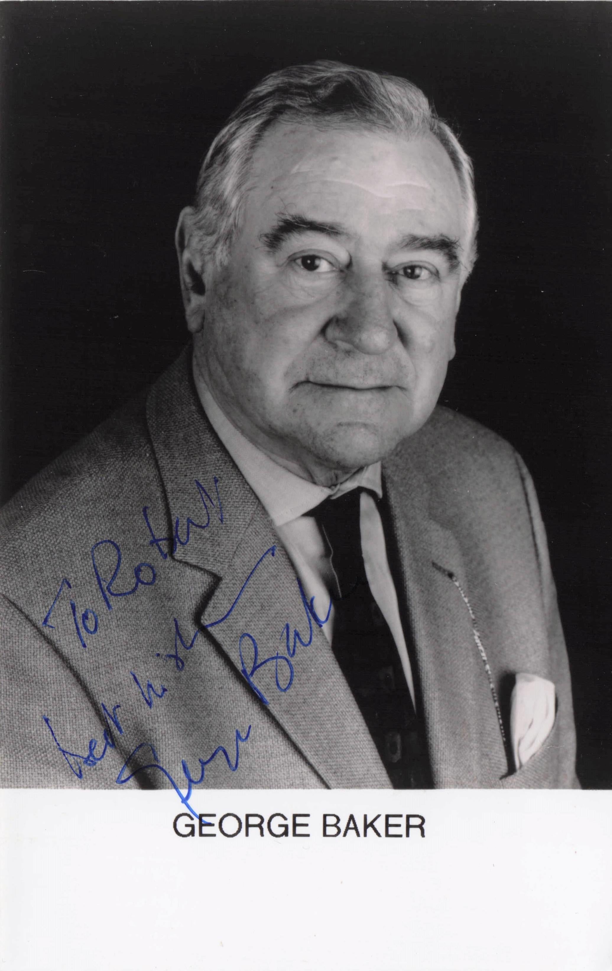 George Baker I Claudius James Bond Dam Busters Vintage Hand Signed Photo