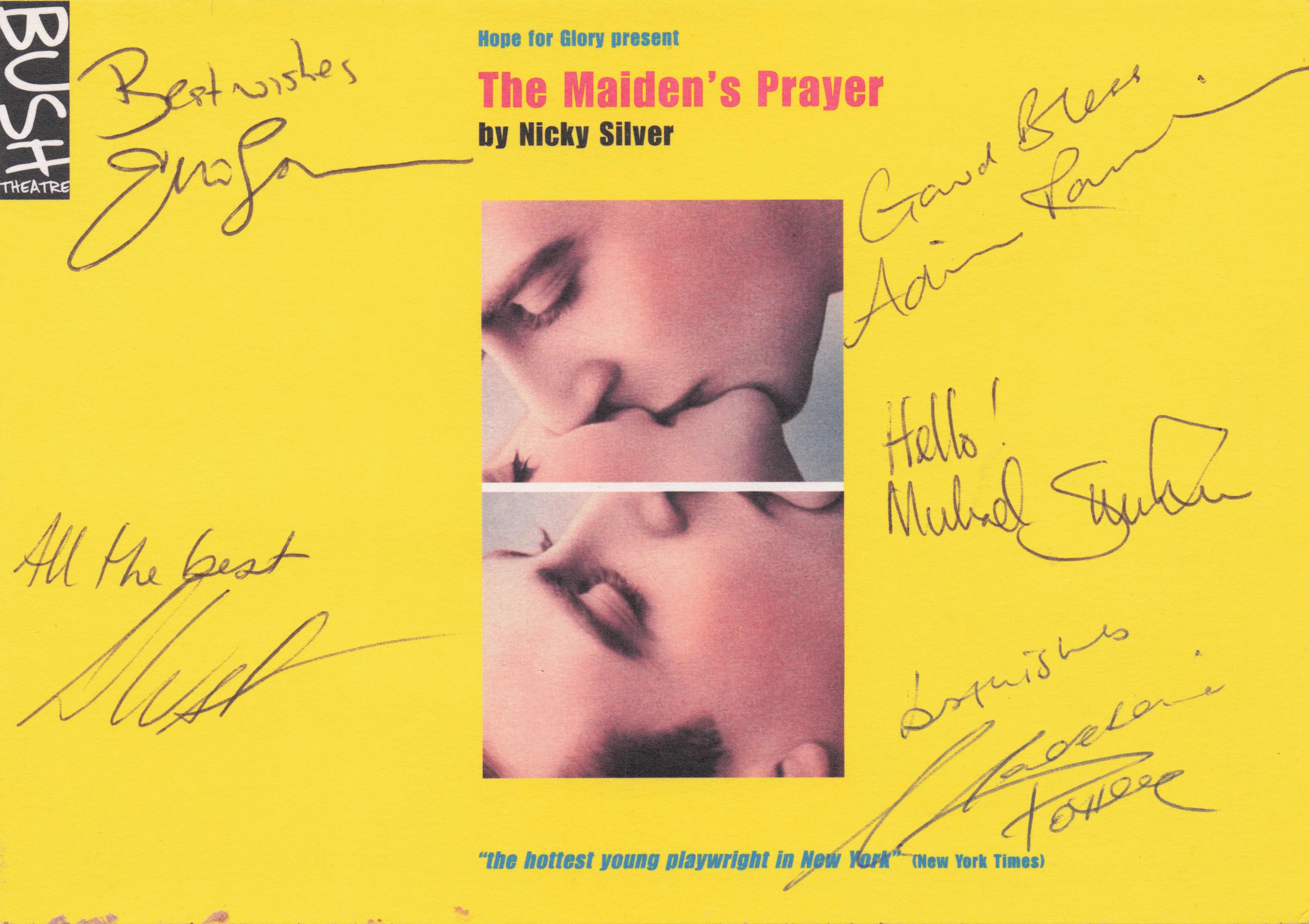 Adrian Rawlins Of Harry Potter 5x MULTI Maidens Prayer Hand Signed Theatre Flyer