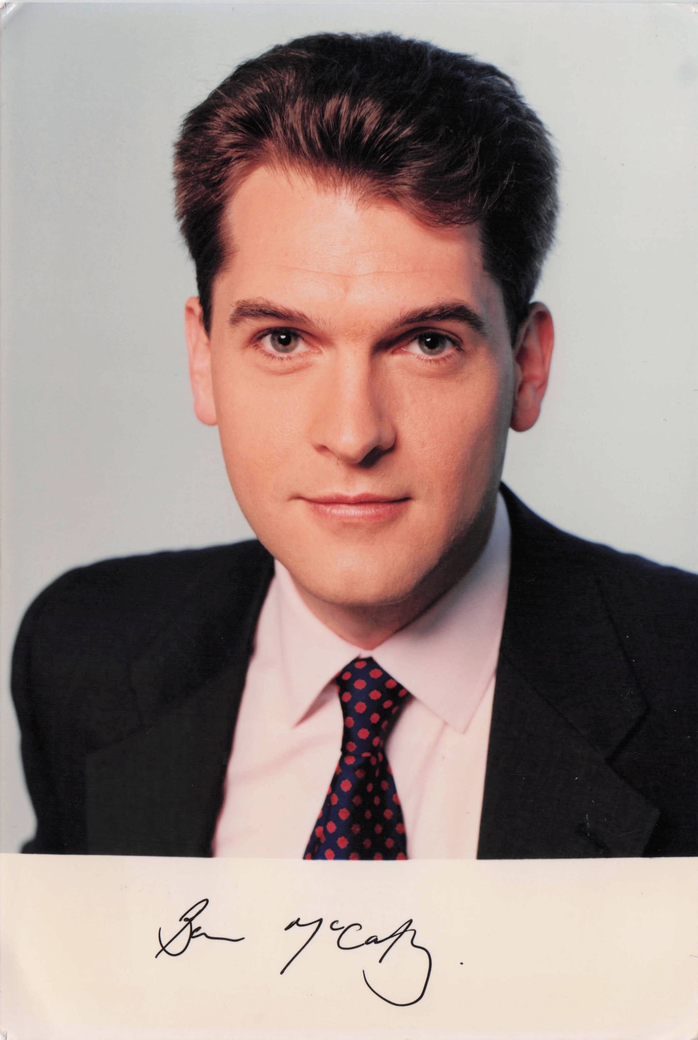 Ben McCarthy BBC ITN Sky News Reader Journalist Hand Signed Photo