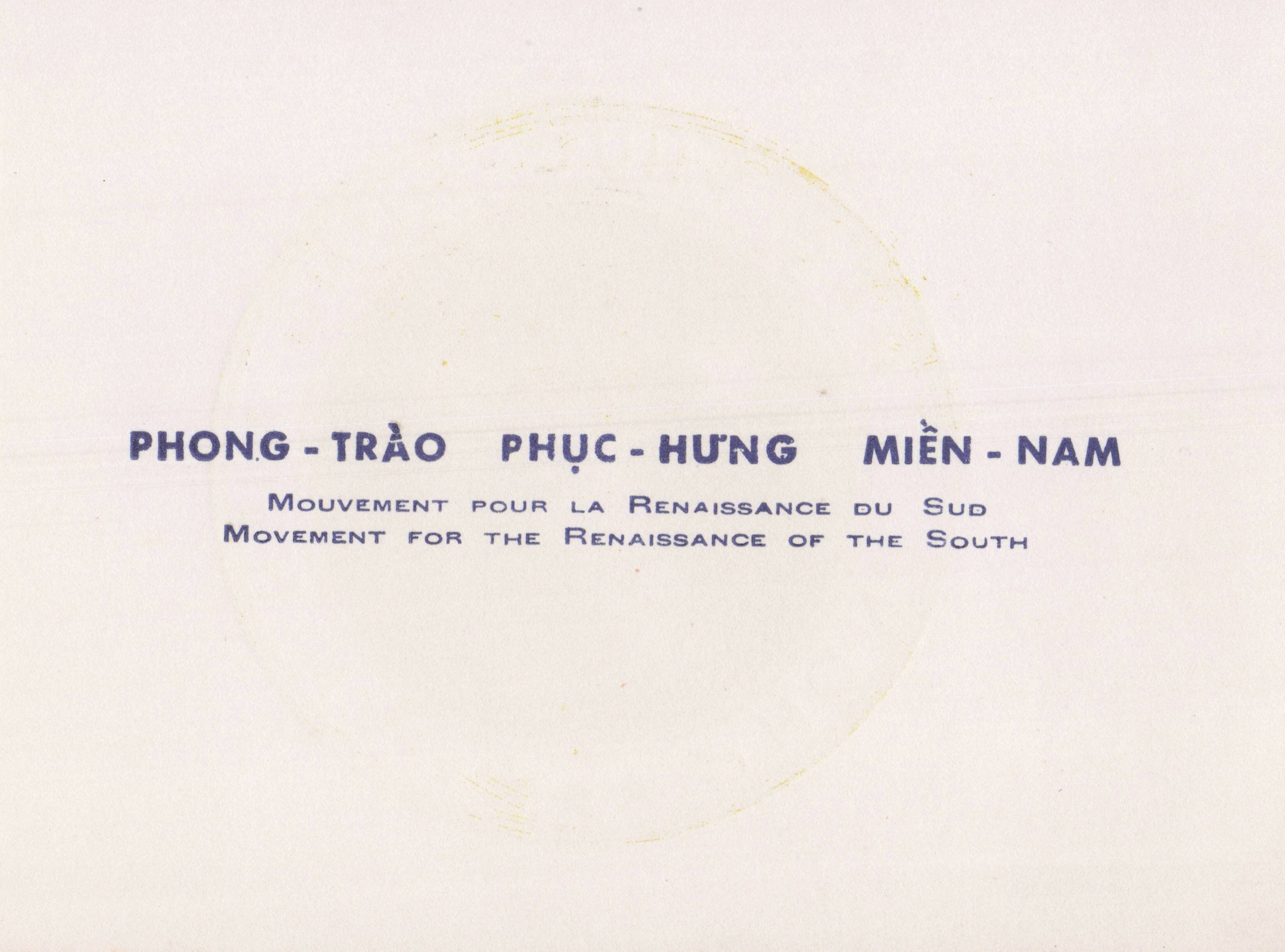 Renaissance South Vietnam Movement President Politics Hand Signed Letter Card
