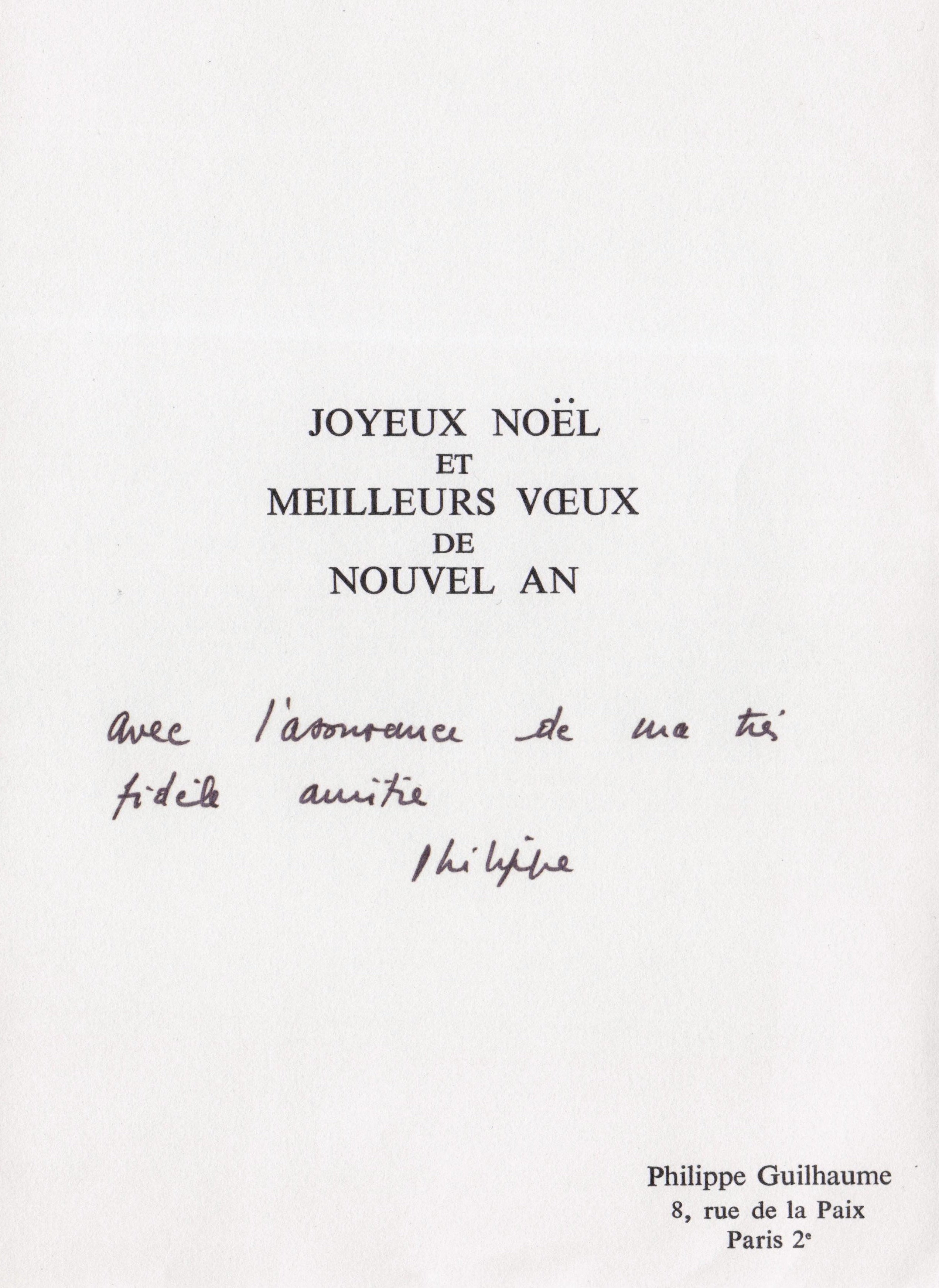 Philippe Guilhaume French Gaullist Politician Antenne 2 FR3 TV Hand Signed Card