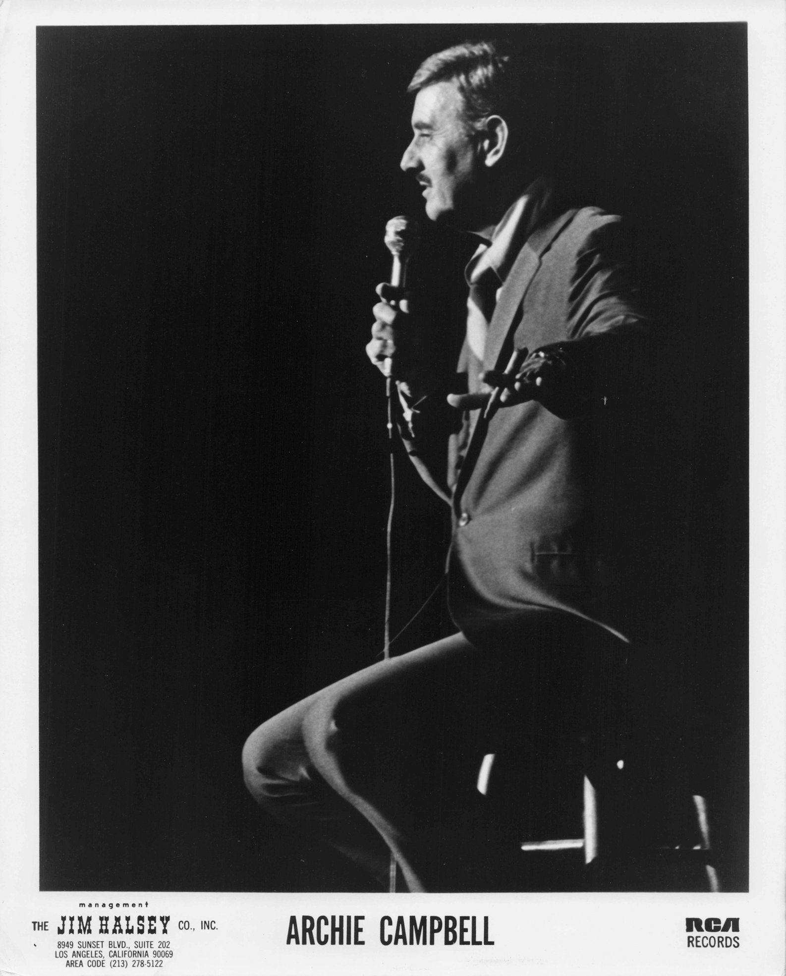 Archie Campbell Country Grand Old Opry Singer Rare RCA Records 10x8 Media Photo