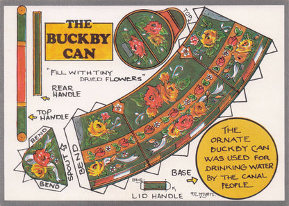Buckby Can Rare Novelty Vintage Paper Model Craft Construction Postcard