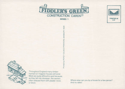 Magpie House Rare Novelty Vintage Paper Model Craft Construction Postcard