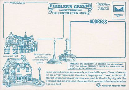 Old Chemist Newsagent Market Cross Shops Novelty Paper Model Crafts Postcard