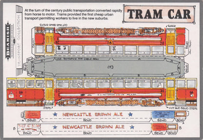 Tram Car Transport Newcastle Brown Ale Advertising Rare Crafts Model Postcard