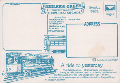 Tram Car Transport Newcastle Brown Ale Advertising Rare Crafts Model Postcard