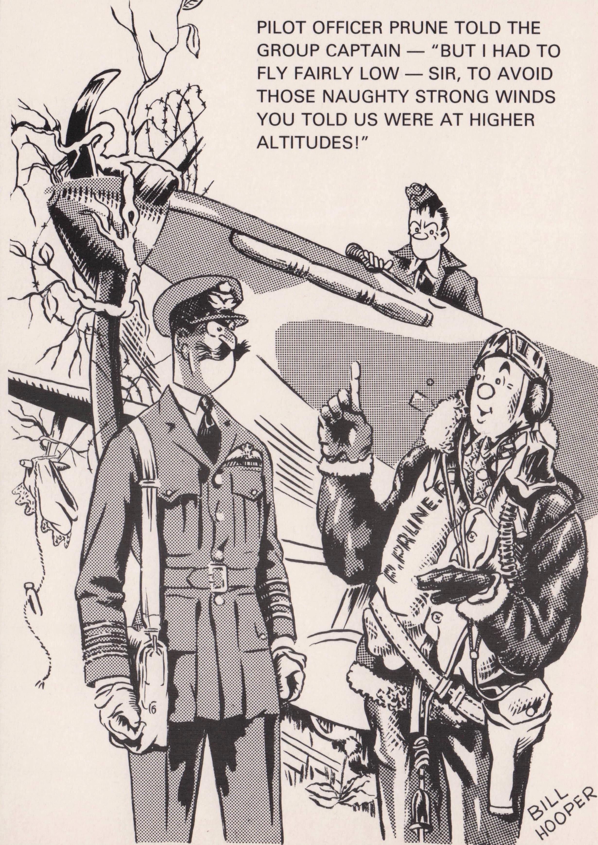 Officer Percy Prune & Base Captain RAF Military War WW2 Pilot Comic Postcard