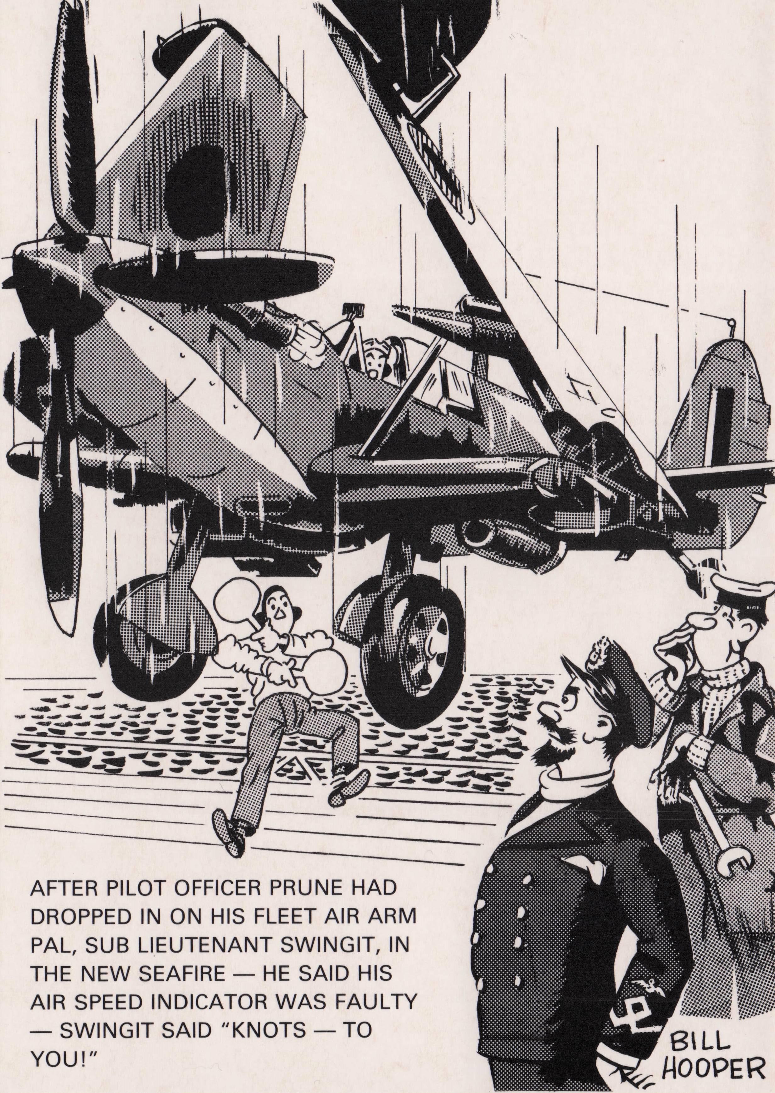 Officer Percy Prune & Bad Lieutenant RAF Plane War WW2 Pilot Comic Postcard
