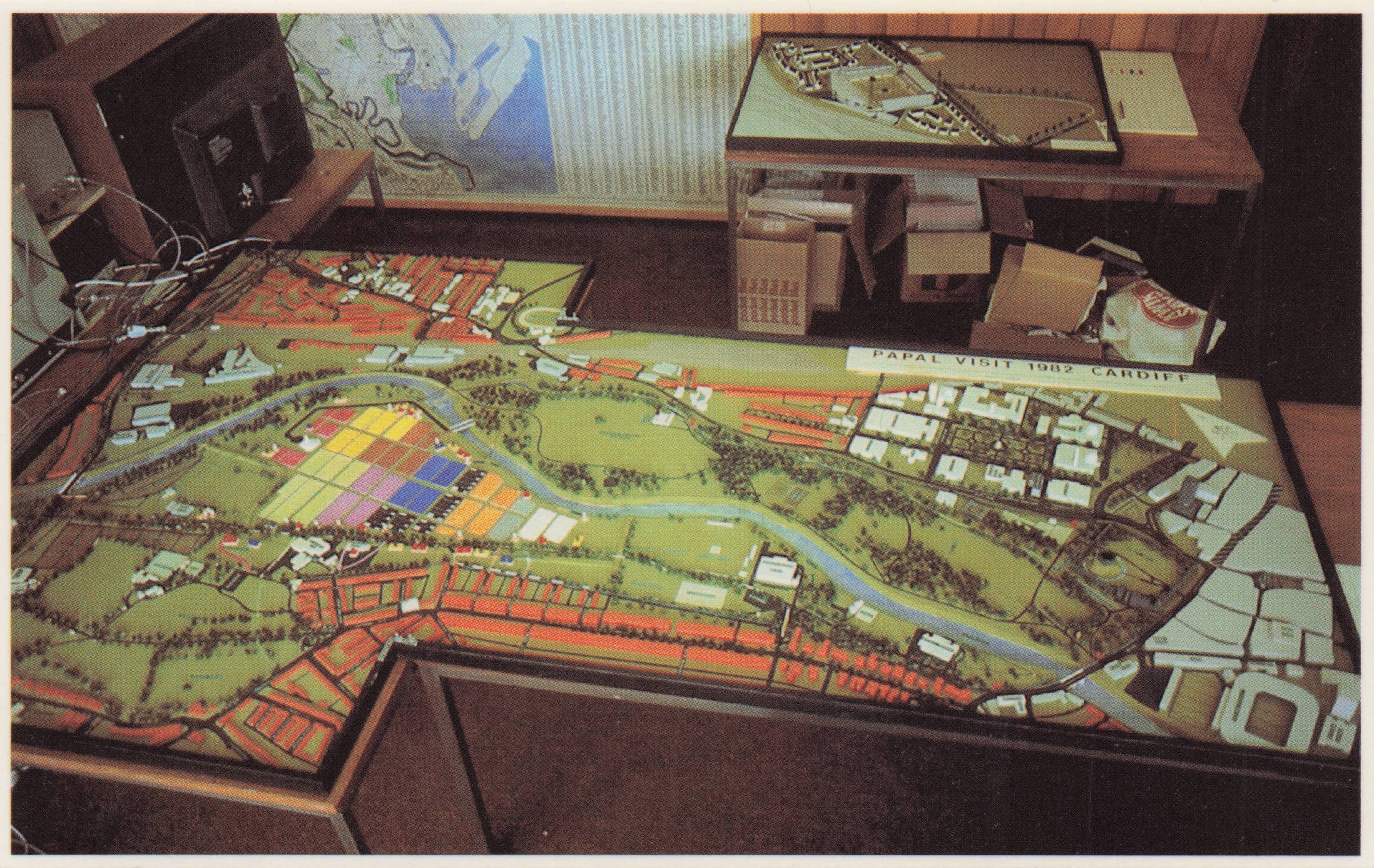 Security Police Logistics Map Model Pope John Paul II 1982 UK Visit Postcard