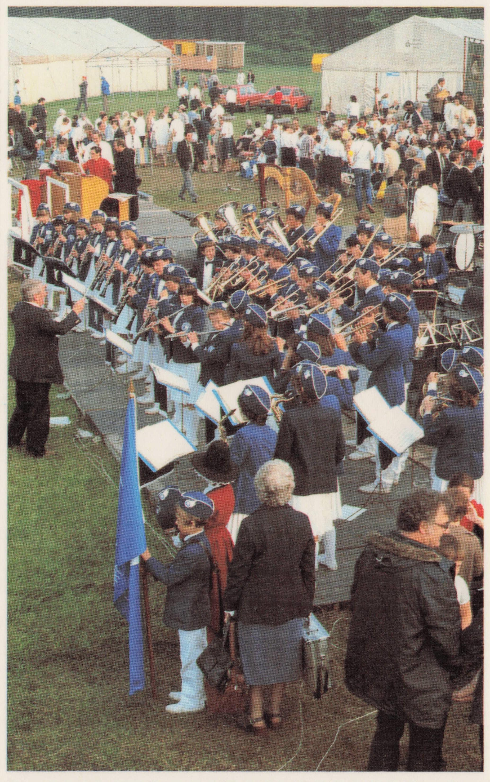 Cardiff Welsh Youth Orchestra Ninian Park Rally Pope John Paul II Visit Postcard