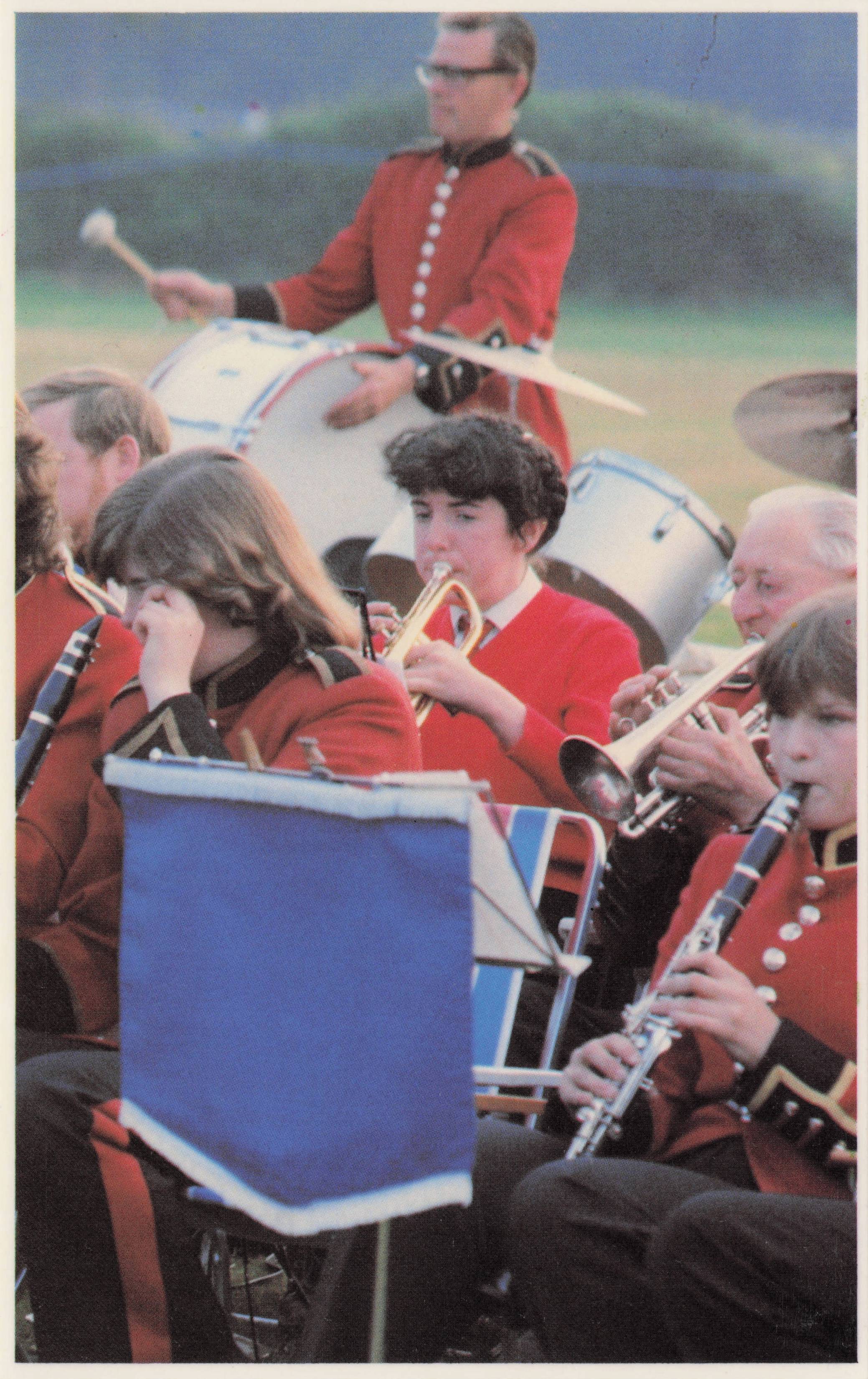 Cardiff Welsh Youth Orchestra Band Play To Pope John Paul II UK Visit Postcard