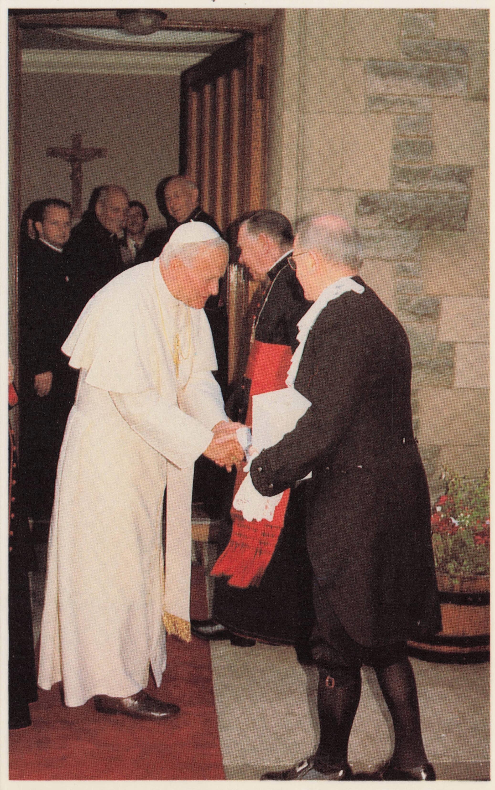 Scottish Moderator Church of Scotland Pope John Paul II 1982 UK Visit Postcard