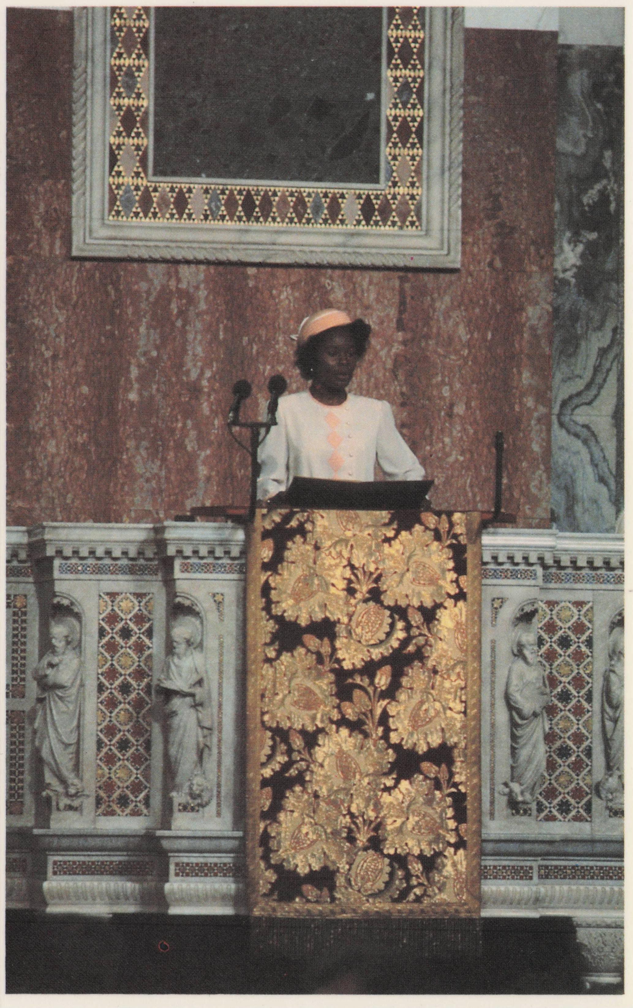 Westminster Cathedral Ambo Lesson London Pope John Paul II UK Visit Postcard
