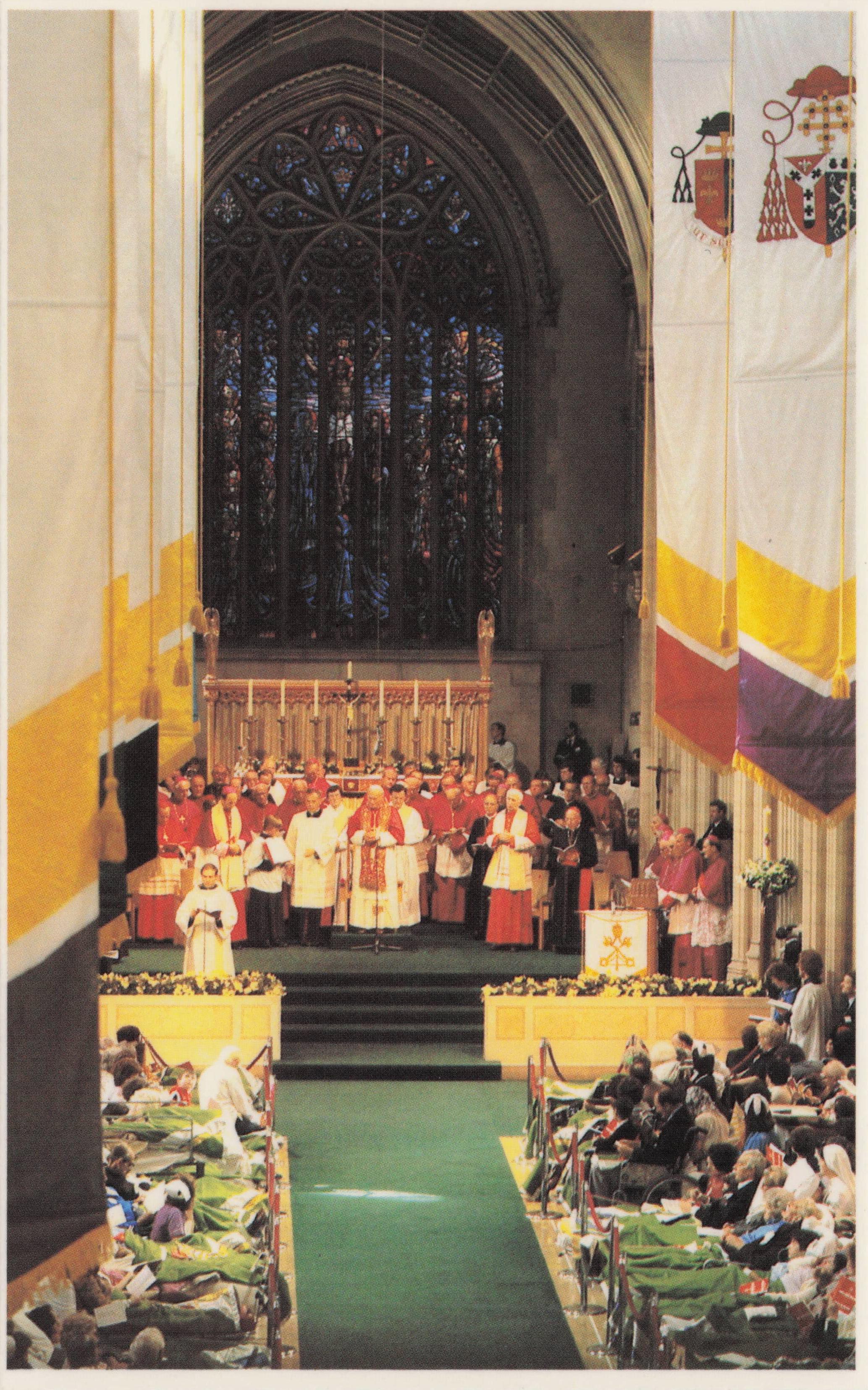 Southwark Mass for the Sick Disabled Pope John Paul II 1982 UK Visit Postcard