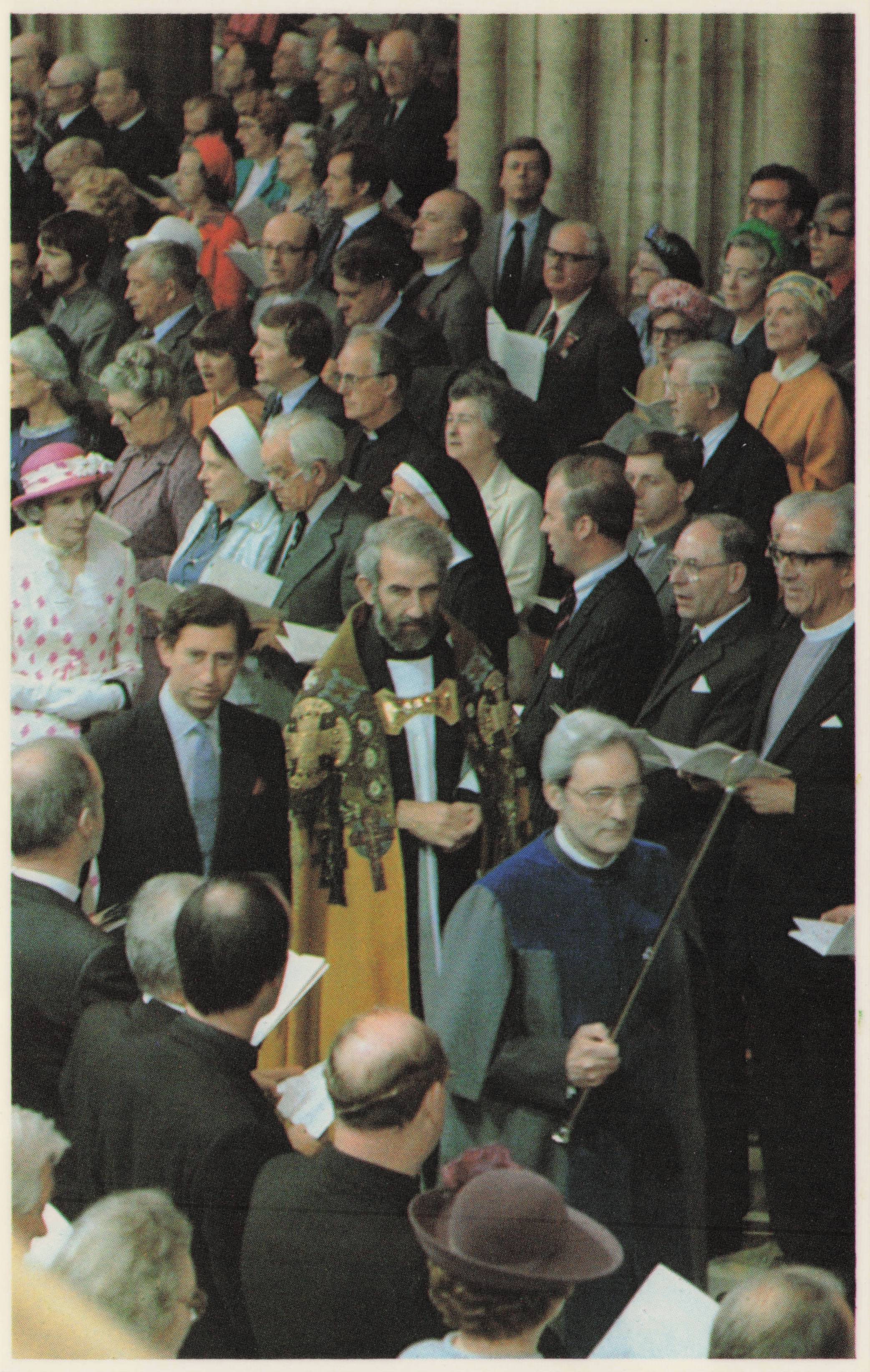 Pope John Paul II Prince Charles Dean Escort Cantebury 1982 Papal Visit Postcard