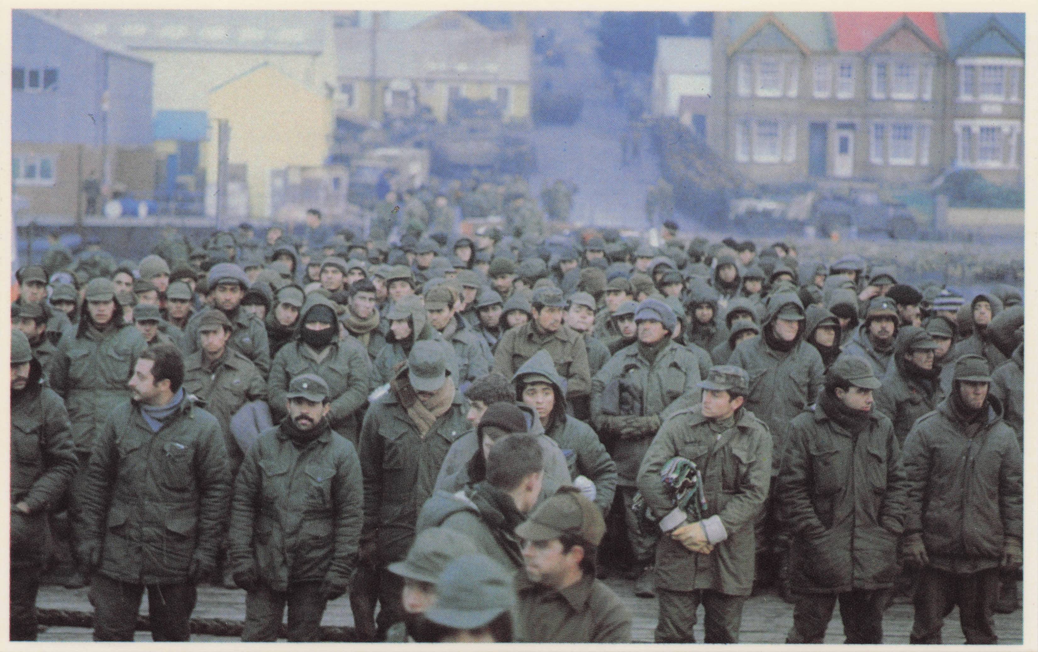 Falklands War Victory Fighting Ends Port Stanley Surrender Military Postcard