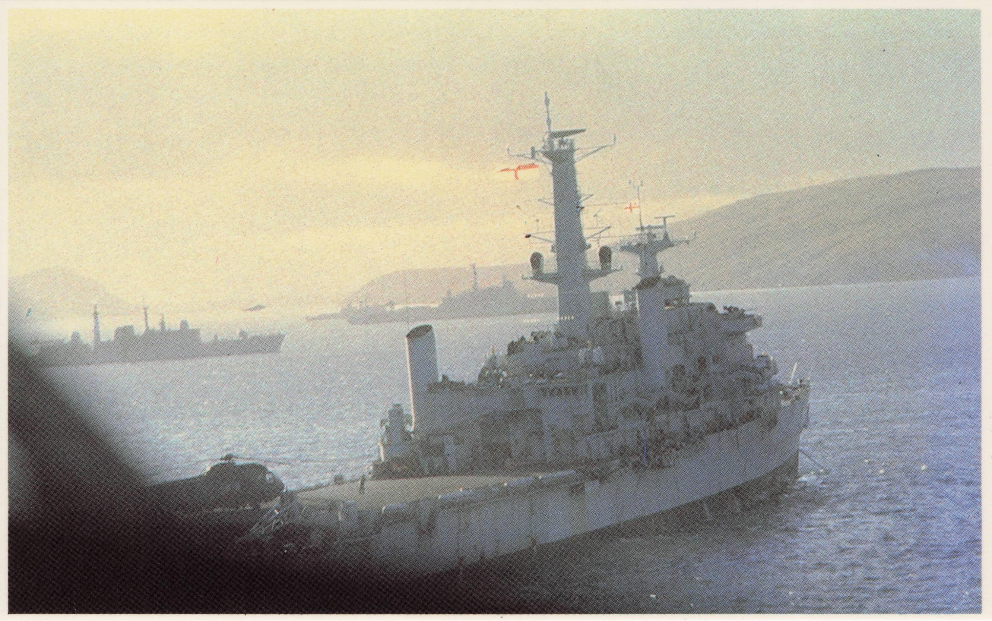 Falklands War Spearhead British Forces Advance East Falkland Military Postcard