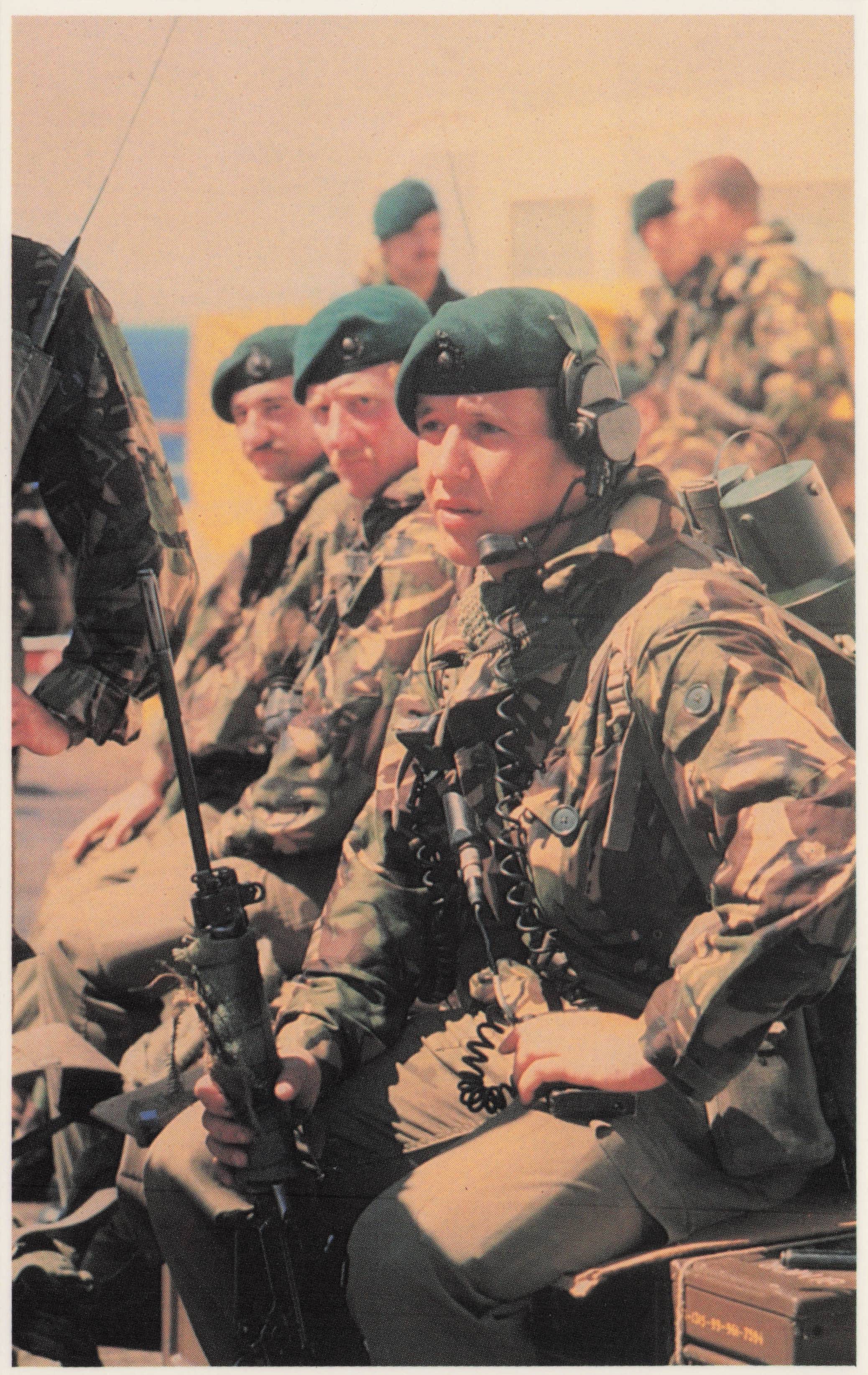 Falklands War Knitted Up British Soldier Cold Weather Gear Navy Military Postcard