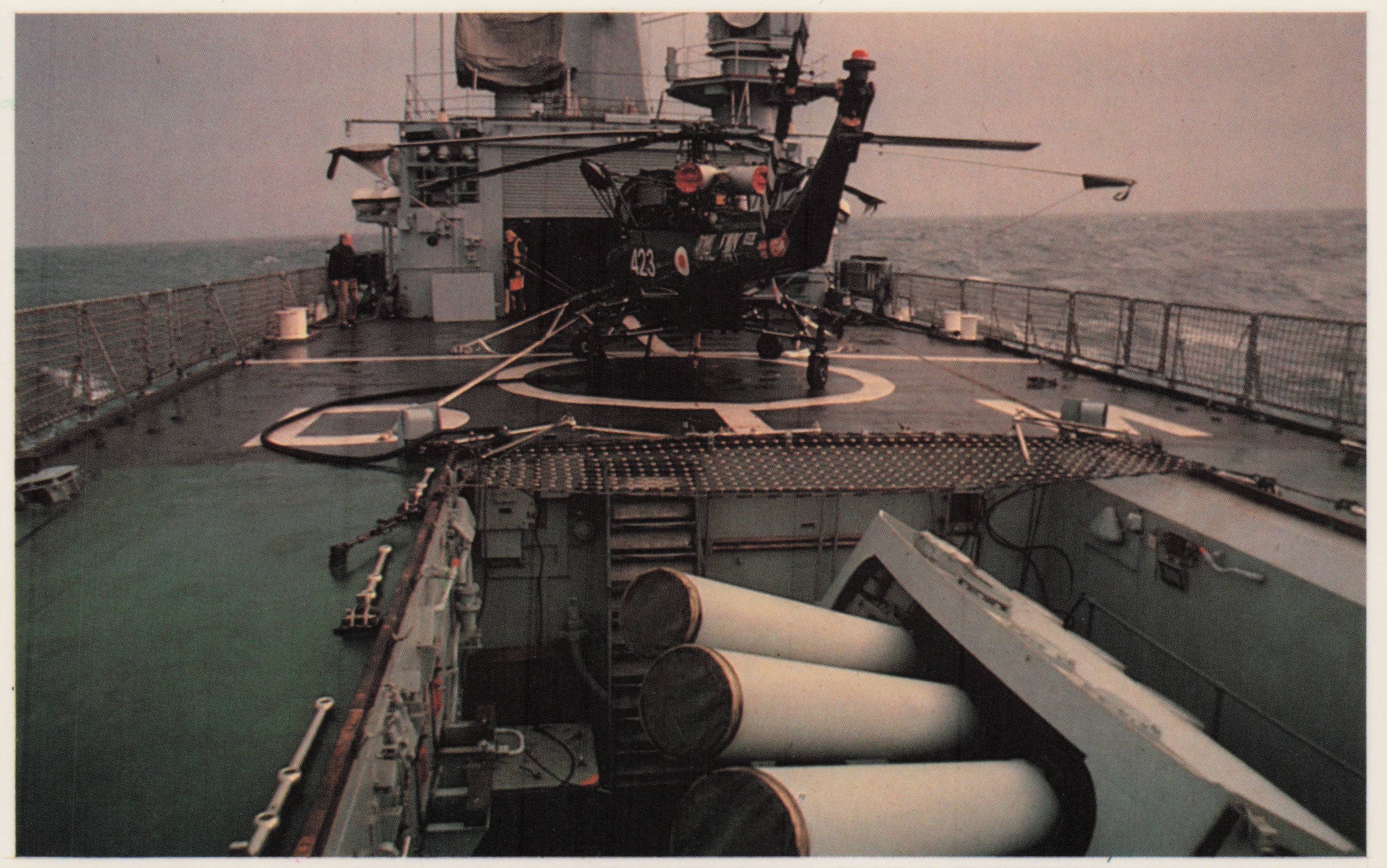 Falklands War Rocket Launchers On Leander Frigate Navy Military Postcard