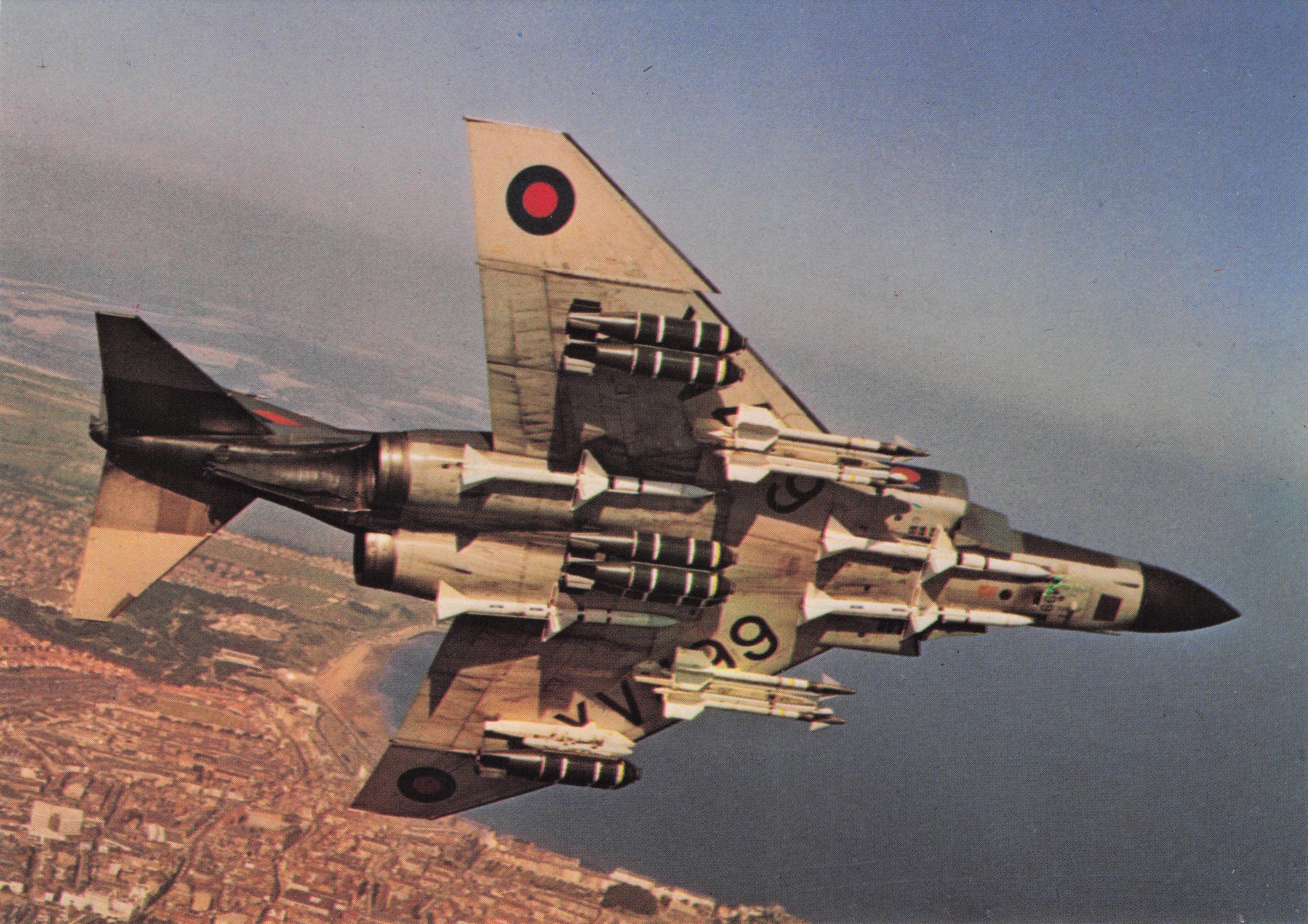 McDonnell Phantom FGR2 Jet Fighter RAF Fleet Plane Military Aircraft Postcard